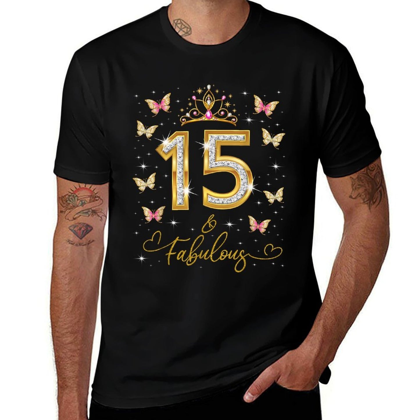 15 And Fabulous, 15 Years Old Girls, 15th Birthday Queen Eco-friendly Material T-Shirt