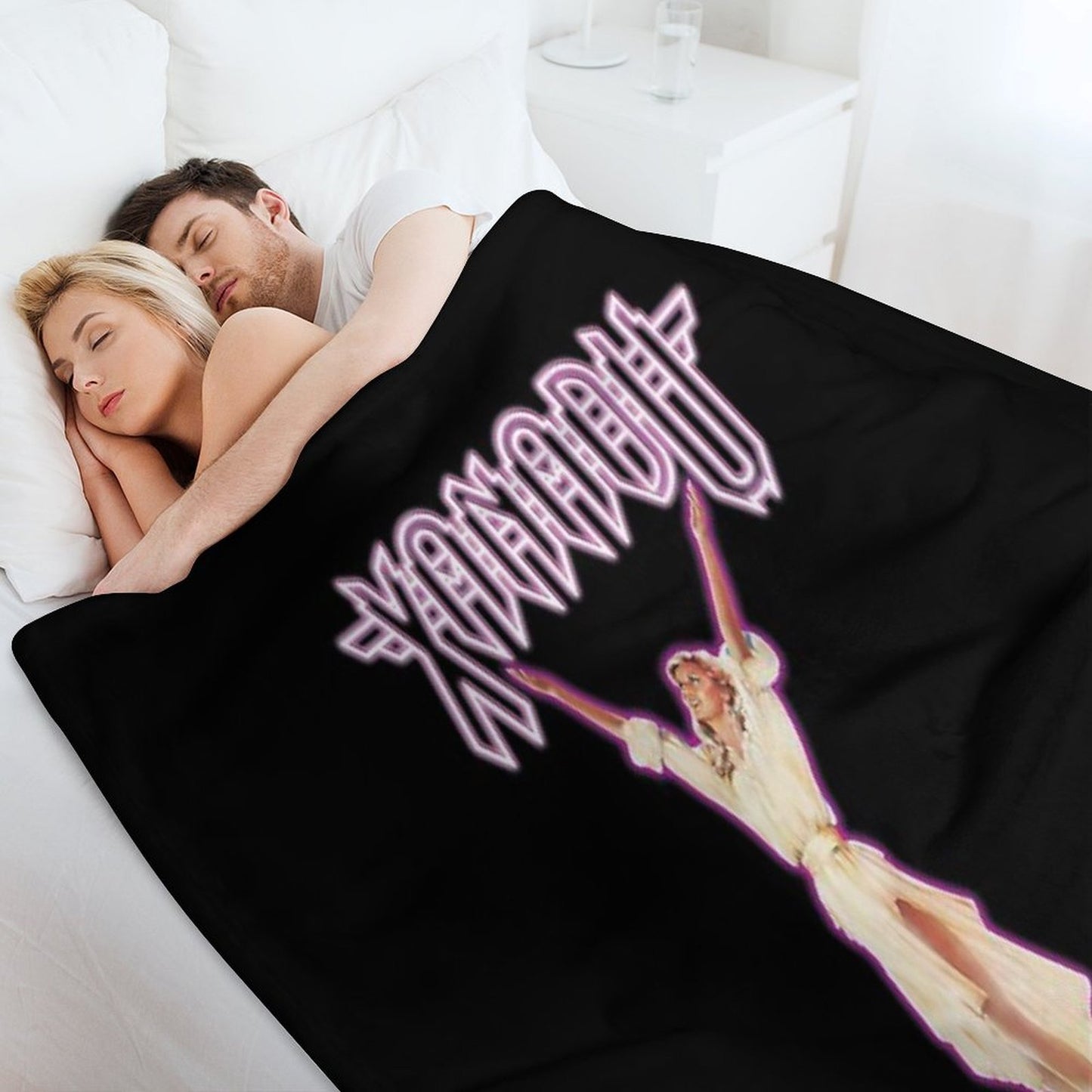 XANADU Kira Olivia Newton-John - Purple Glow Shrink-resistant Throw Blanket