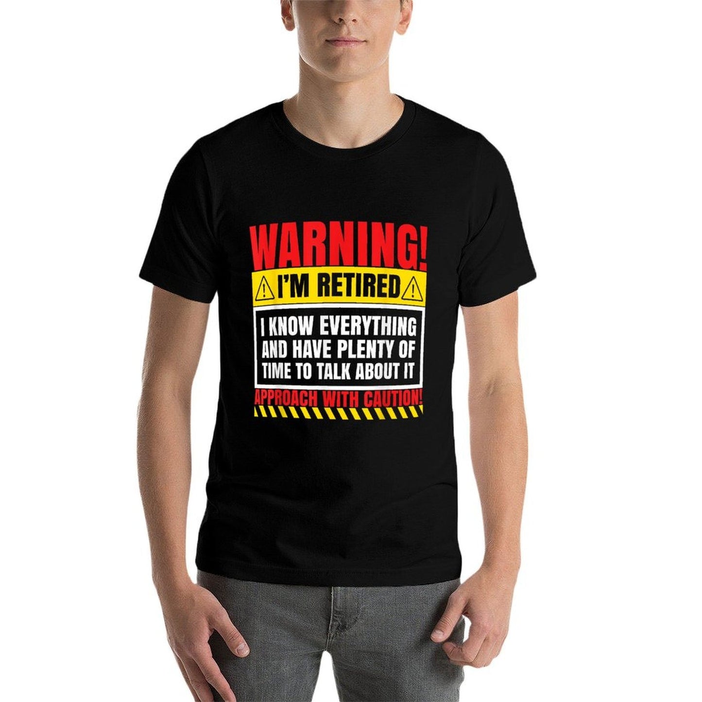 Warning I'm Retired I Know Everything Funny Retirement Gift Oversized Silhouette T-Shirt