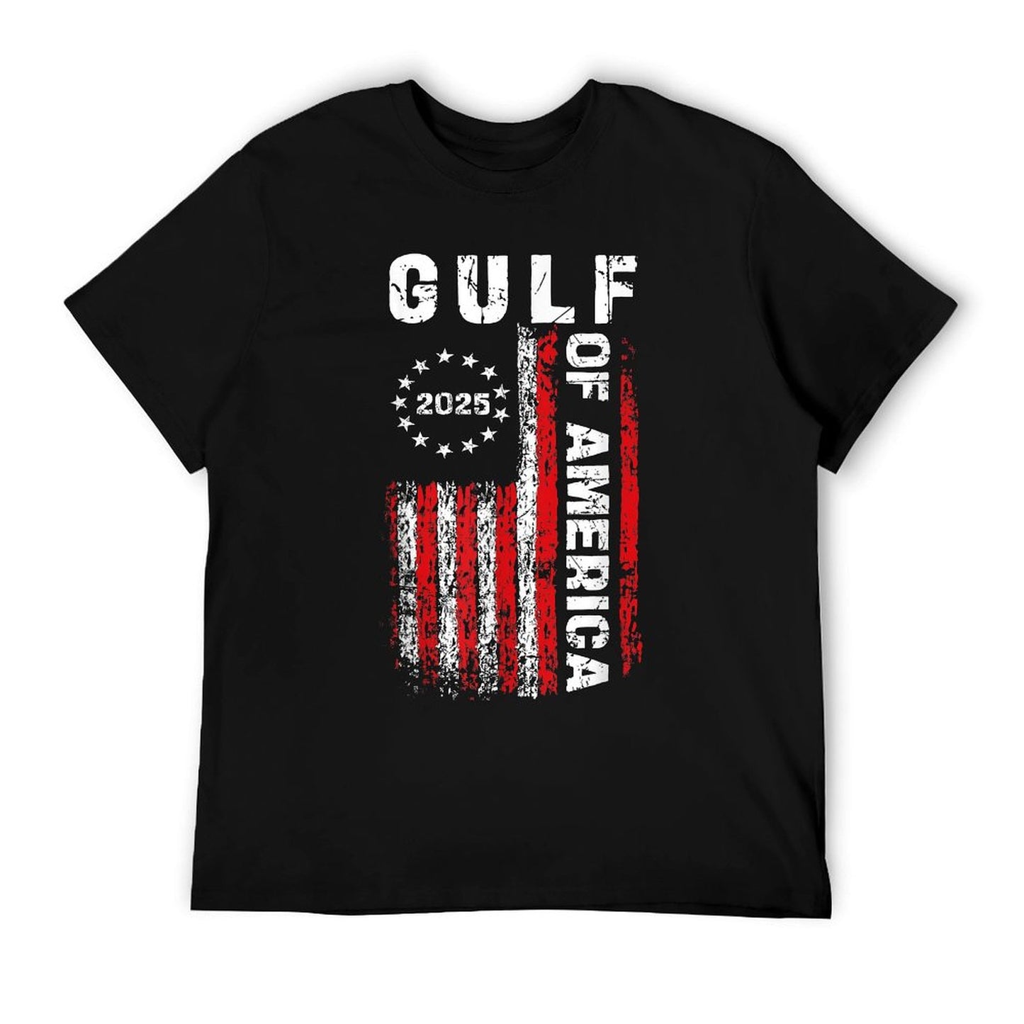 Gulf of USA America Funny USA Flag Wrinkle-resistant T-Shirt