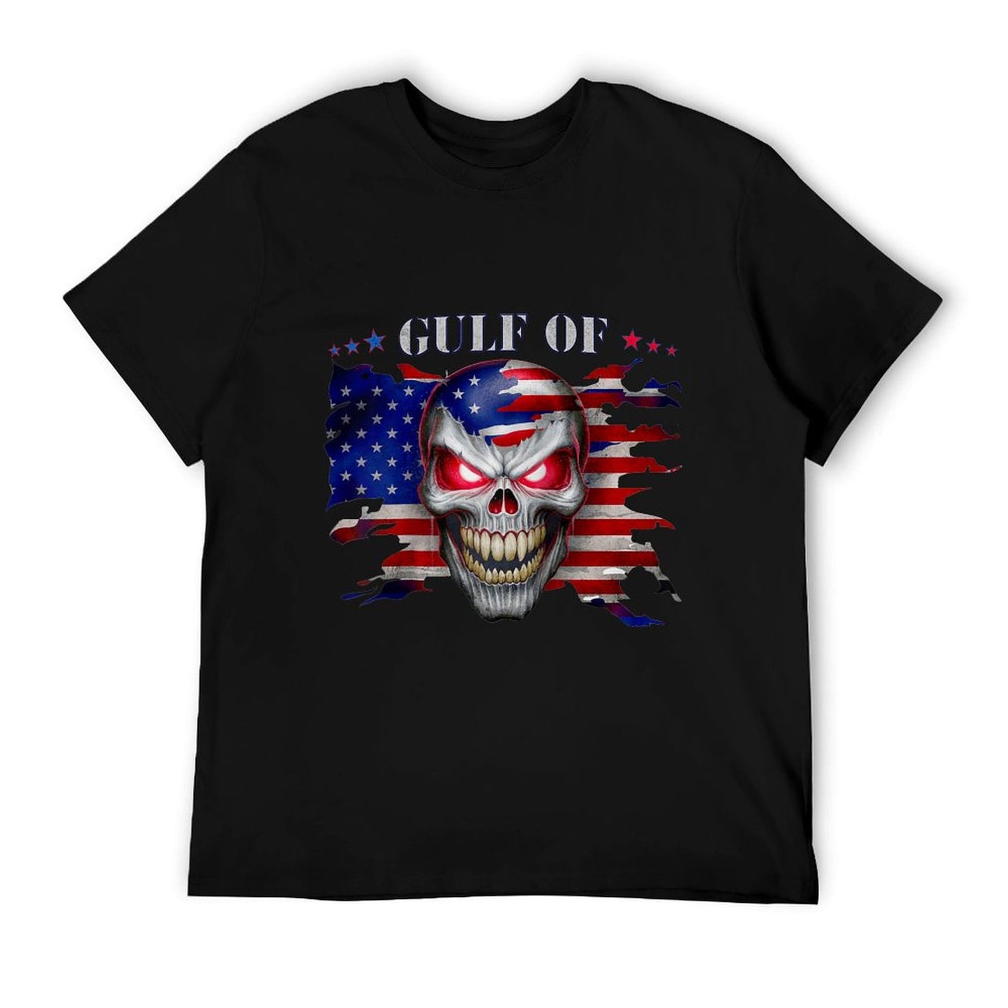 Gulf of USA America Funny USA Flag Raglan Baseball Eco-friendly Material T-Shirt