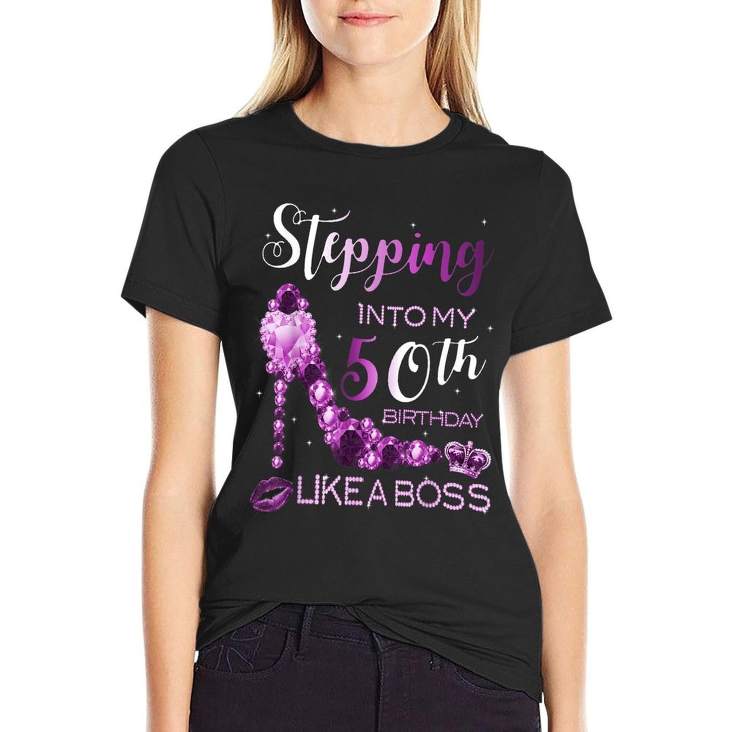 50th Birthday Women Alexandrite Birthstone June Gift Tagless Design T-Shirt