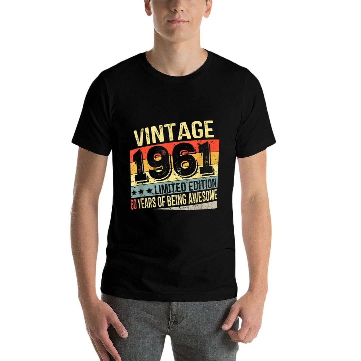 60 Year Old Vintage 1961 Limited Edition 60th Birthday High-quality Stitching T-Shirt