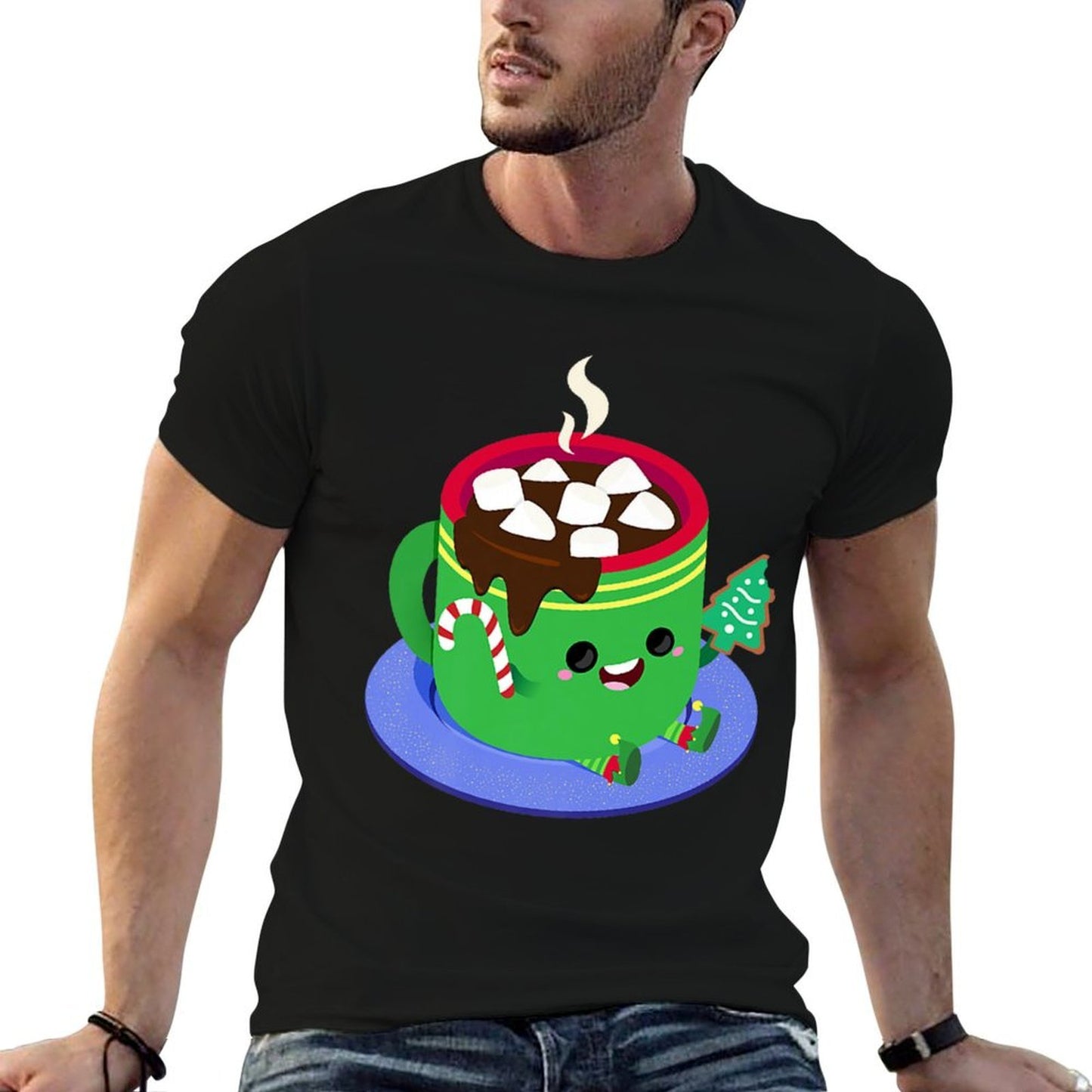 Festive Hot Chocolate Premium Polyester Blend T-Shirt