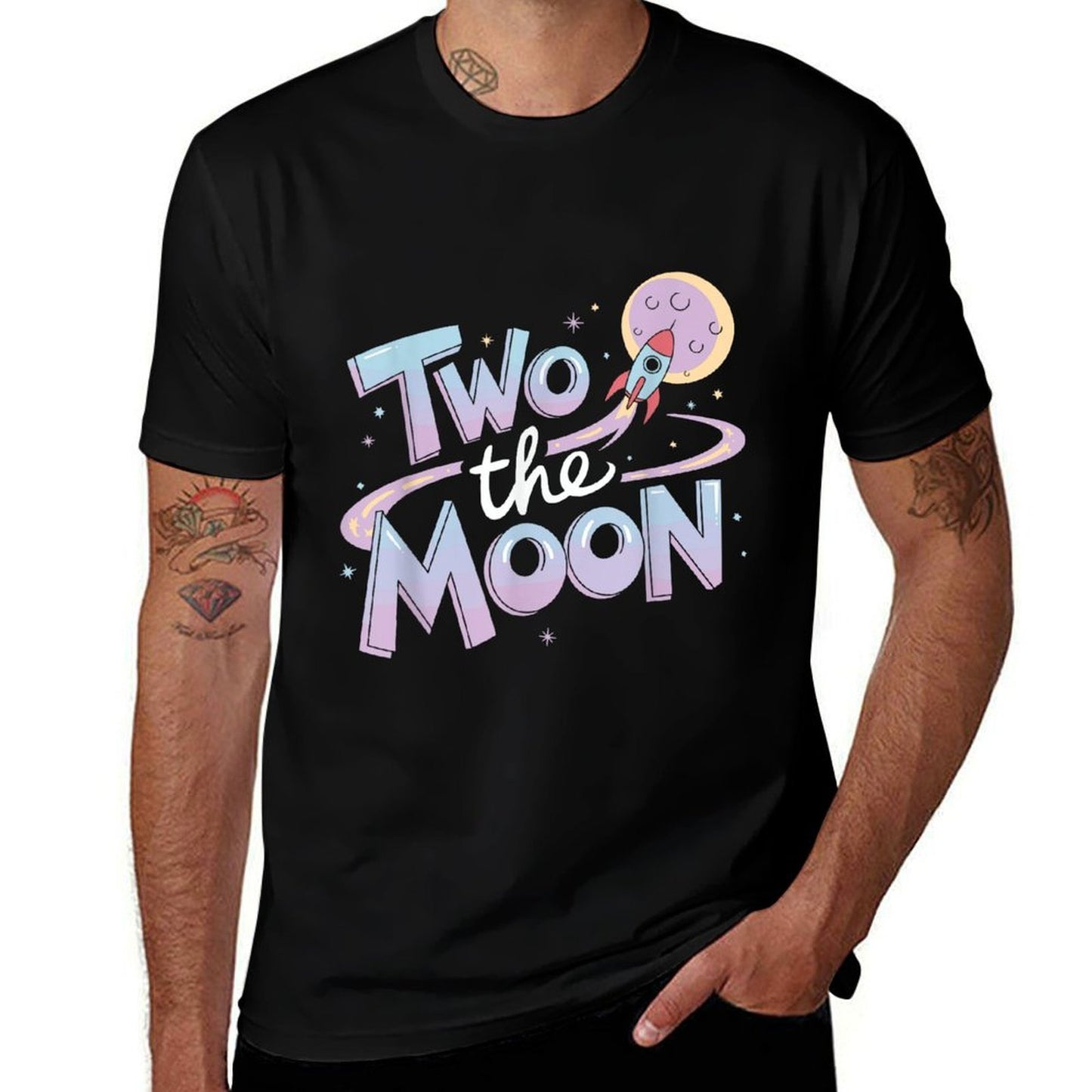 Two The Moon 2nd Birthday Girl Boy 2 Year Old Toddler Classic T-Shirt