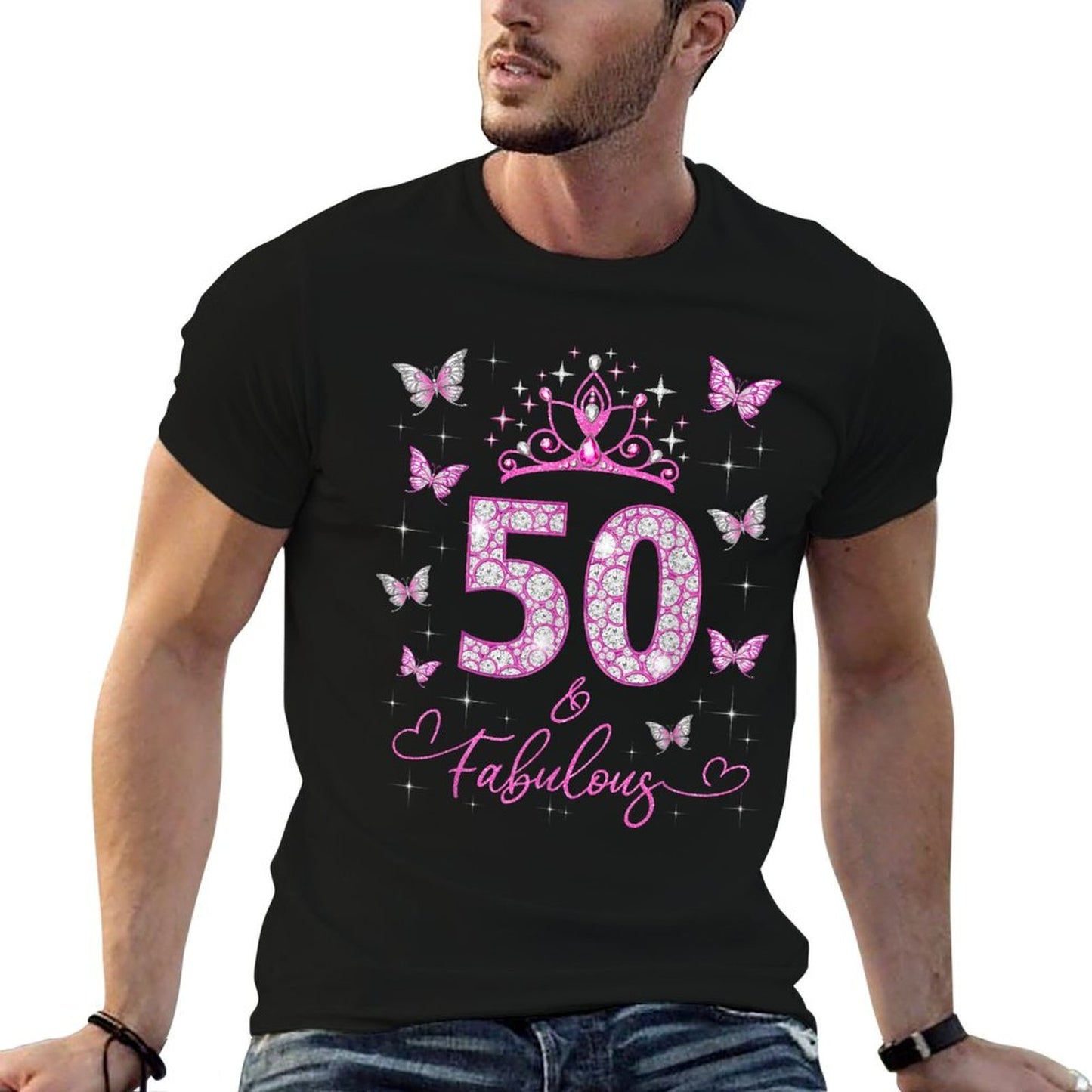 50 And Fabulous, 50 Years Old Women, 50th Birthday Party Breathable T-Shirt