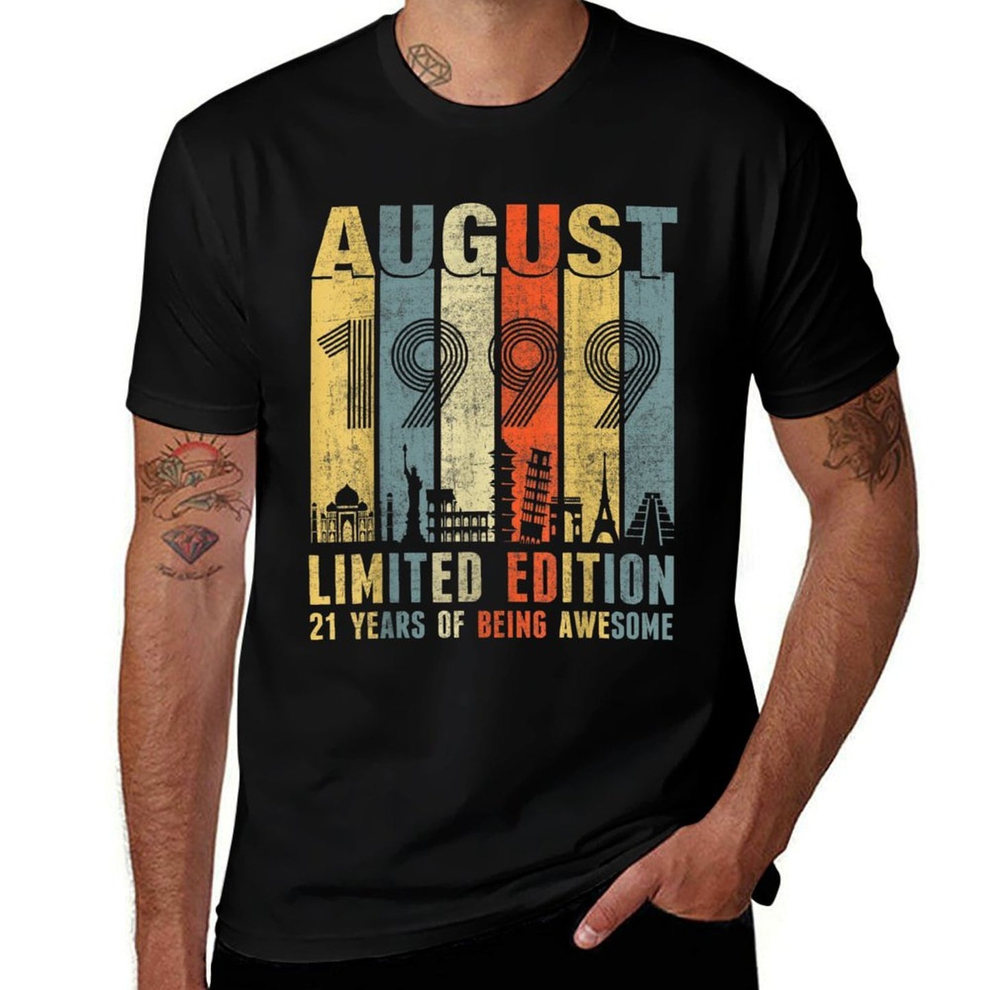 August 1999 Vintage Funny 21st Birthday Gift Easy-care T-Shirt