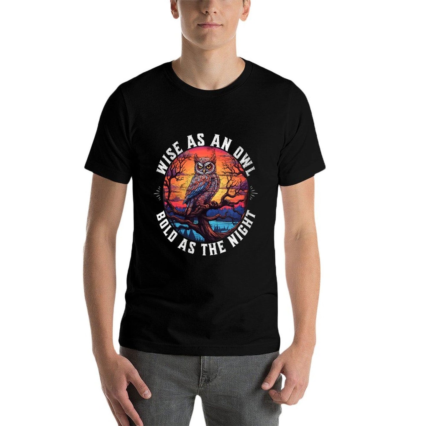 Womens Wise As An Owl Bold As The Night Majestic Twilight Wisdom Moisture-wicking T-Shirt