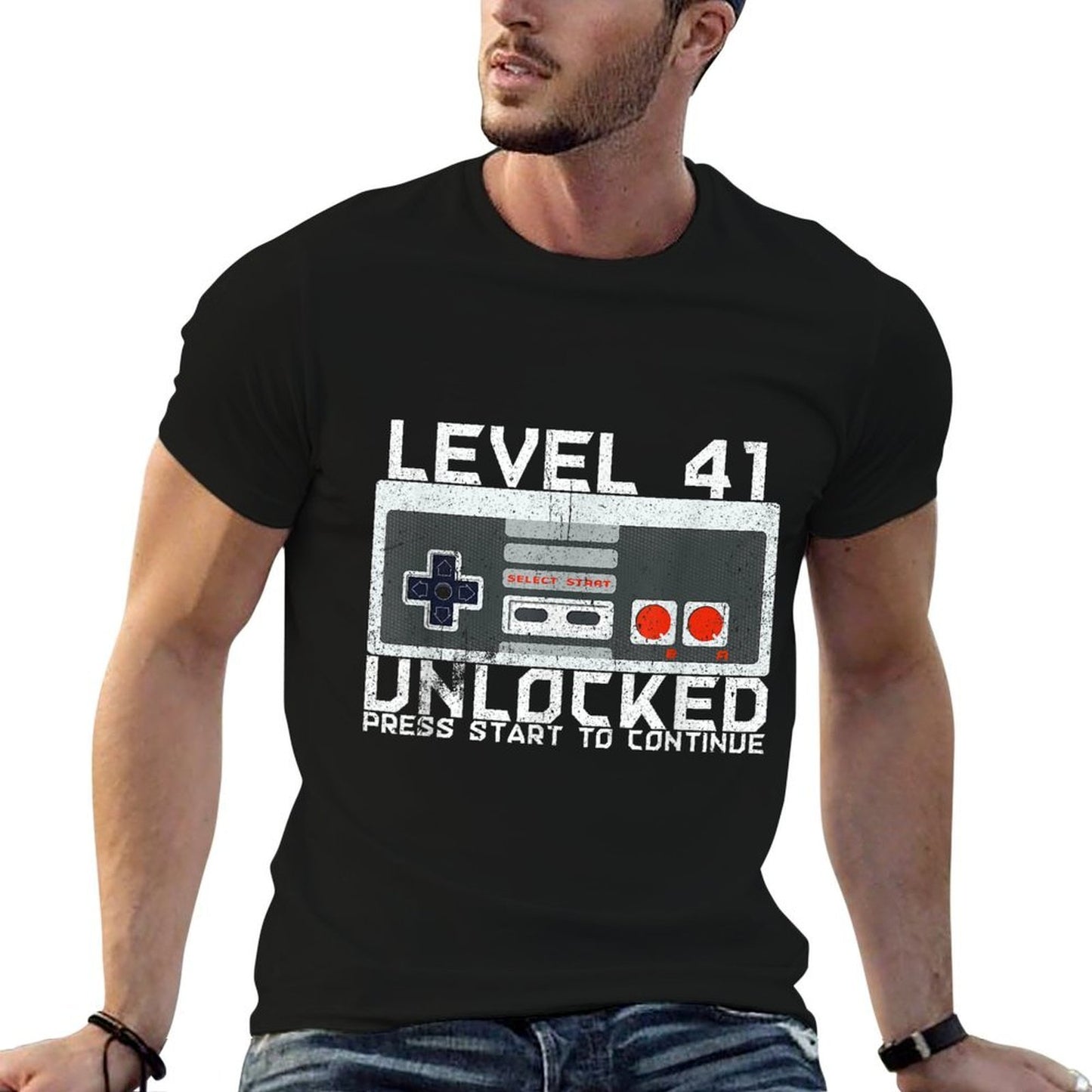 41 Year Old Forty-One Birthday Gift Level 41 Unlocked Gamer Breathable T-Shirt