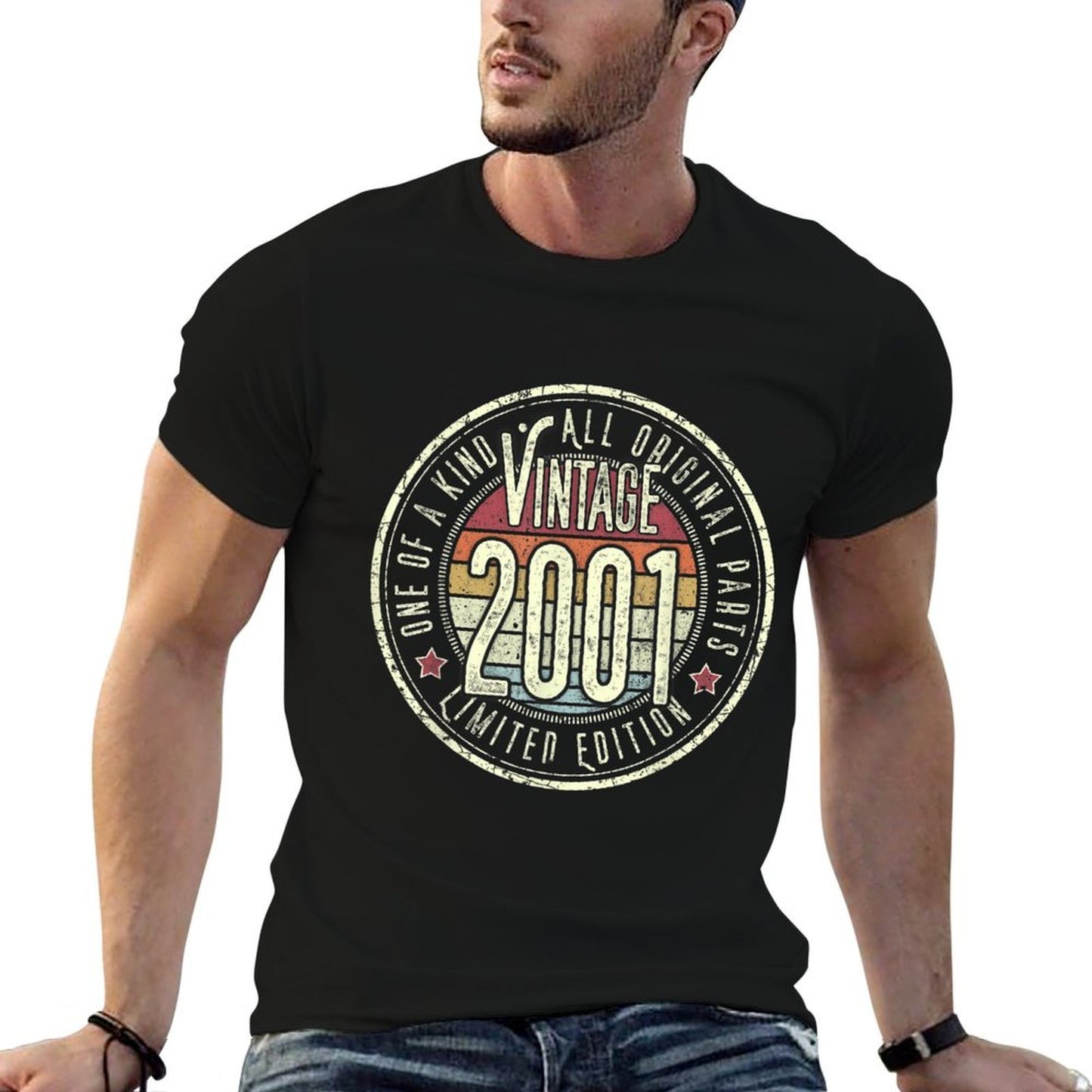 21 Years Old Vintage 2001 Limited Edition 21st Birthday High-quality Stitching T-Shirt