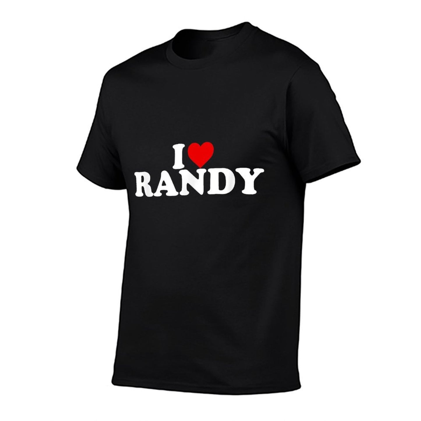 I Love Randy - Heart Ribbed Collar T-Shirt