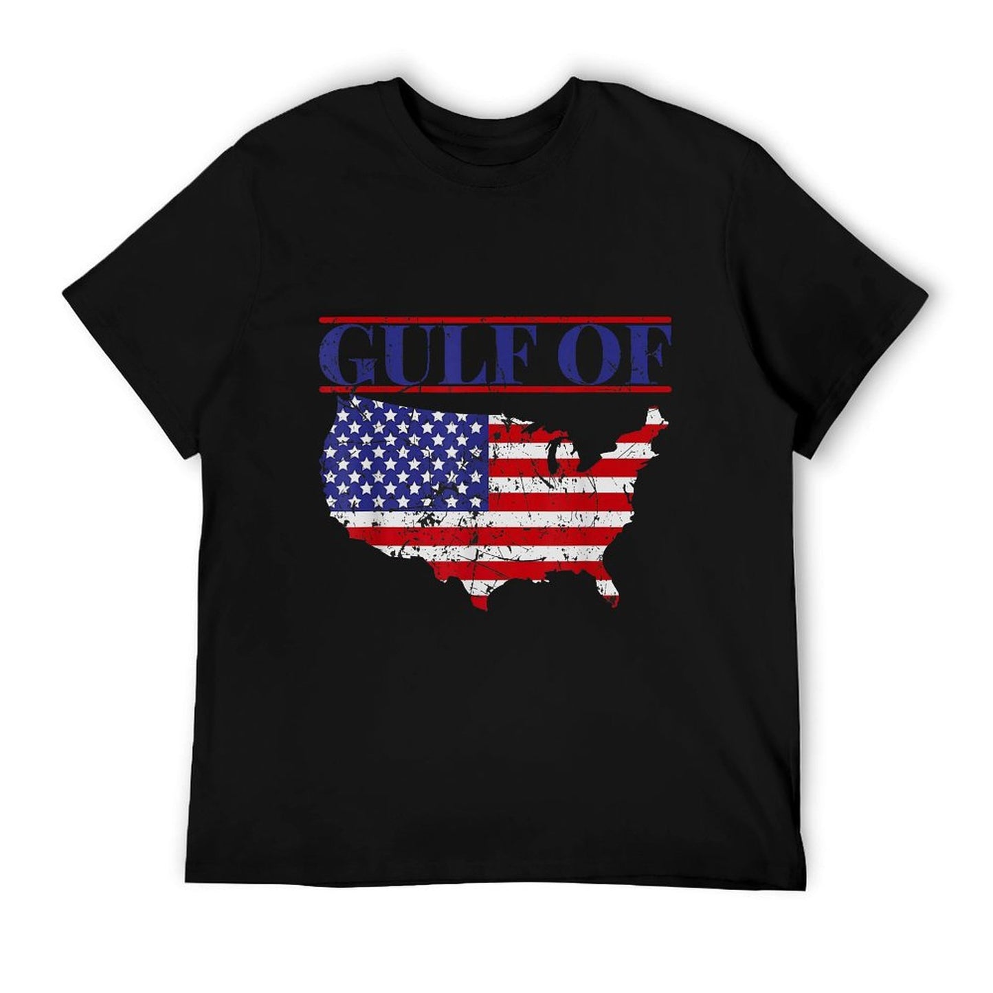 Gulf of USA America Funny USA Flag Easy-care T-Shirt