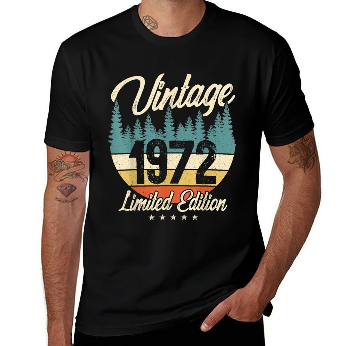 Mb Vintage 1972 Limited Edition Classic 50th Birthday High-quality Stitching T-Shirt