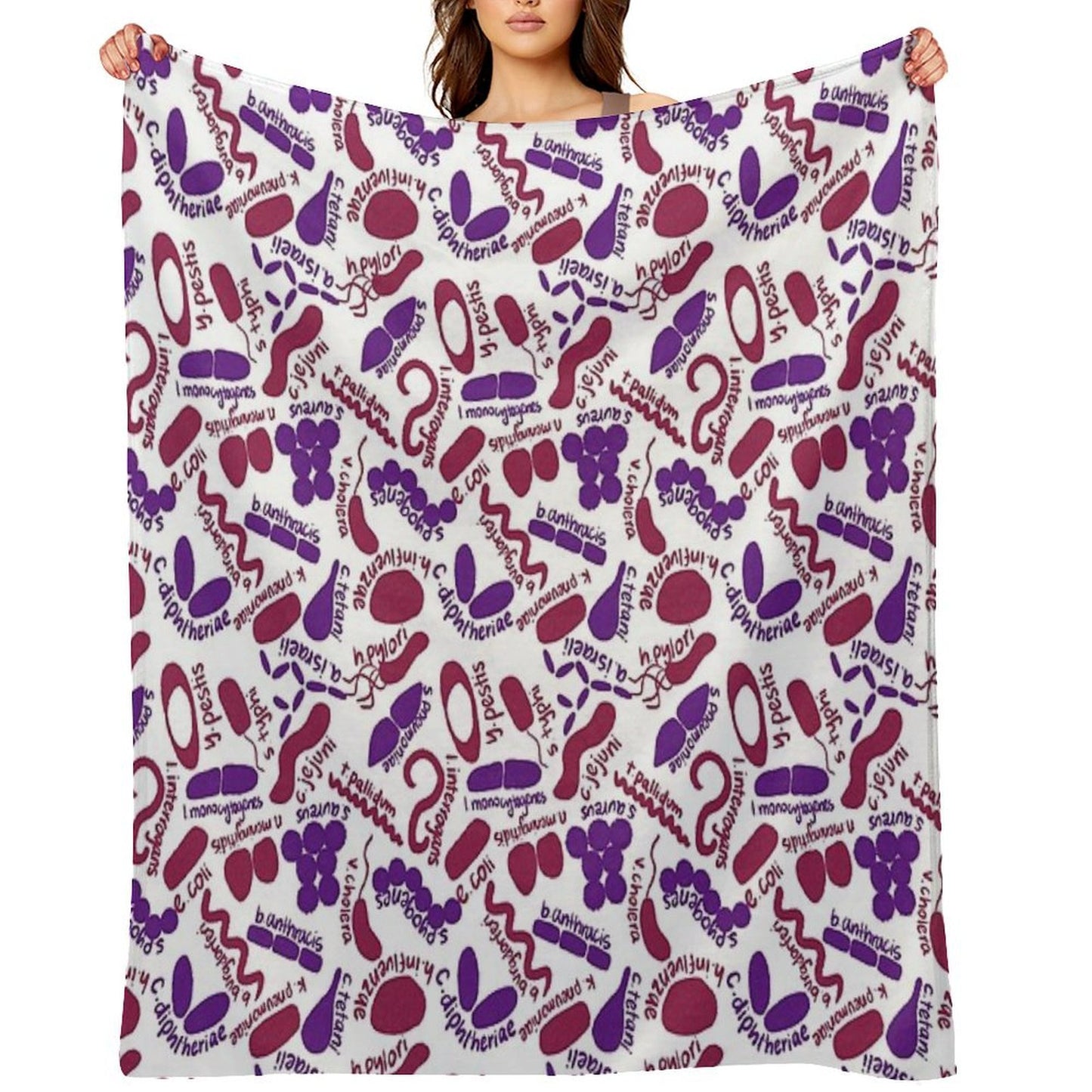 Gram Stain - Labeled Eco-conscious Throw Blanket