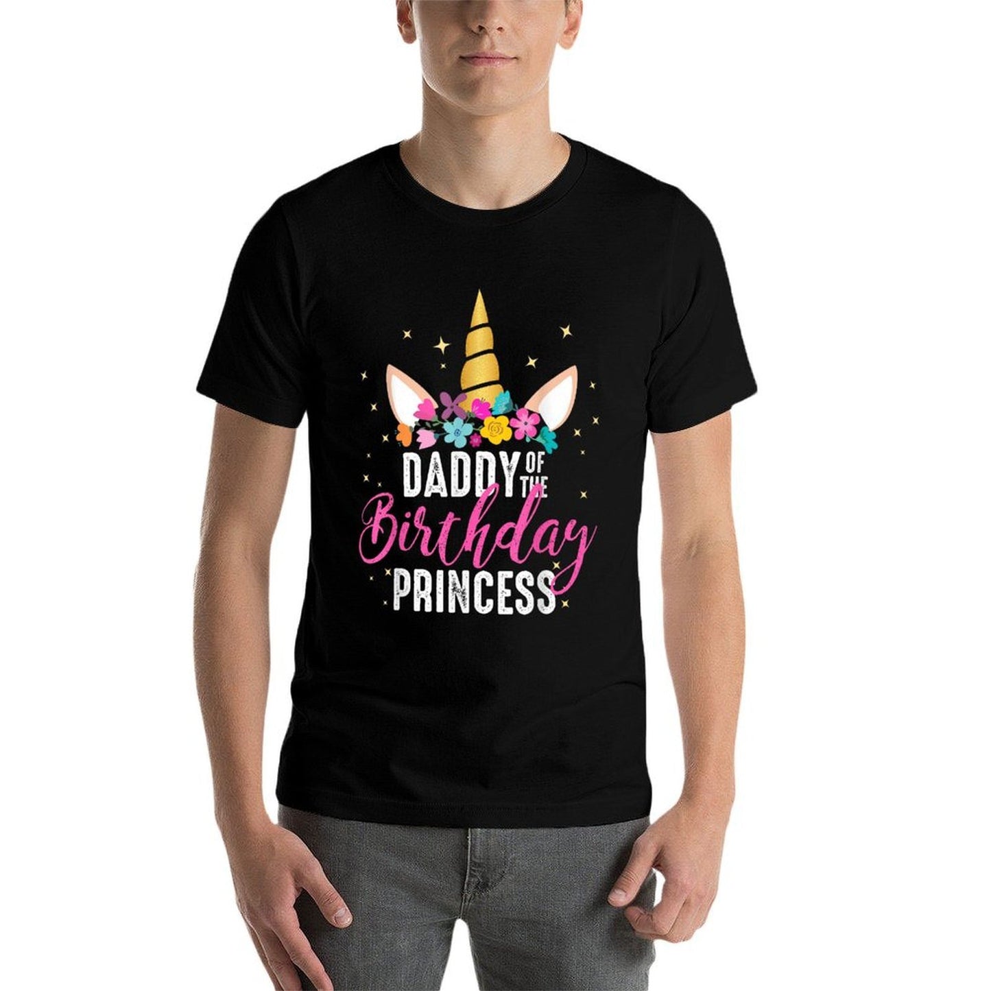 Daddy Of The Birthday Princess Father Girl Unicorn Birthday Quick-drying T-Shirt