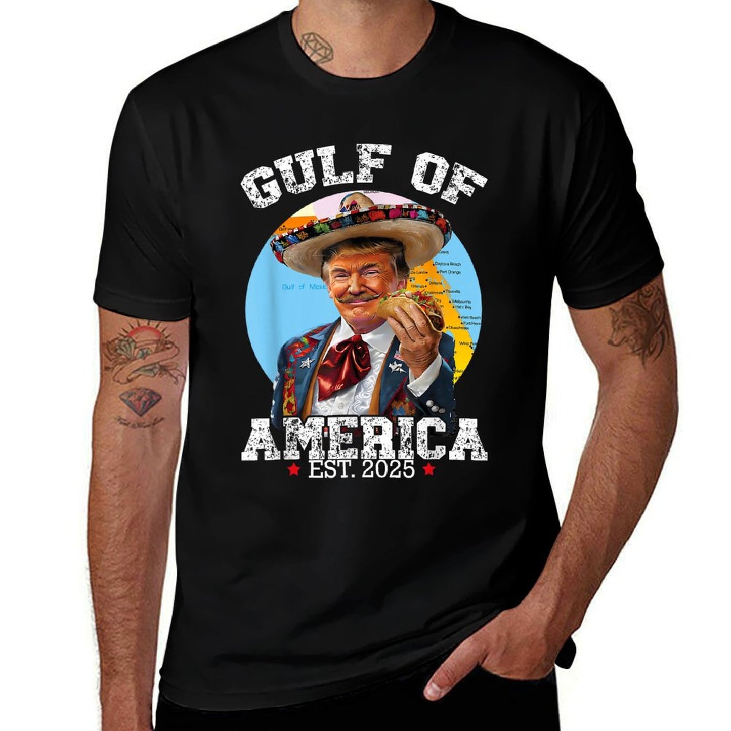 Funny Trump Gulf Of Us America 2025 Trump Graphic-printed T-Shirt