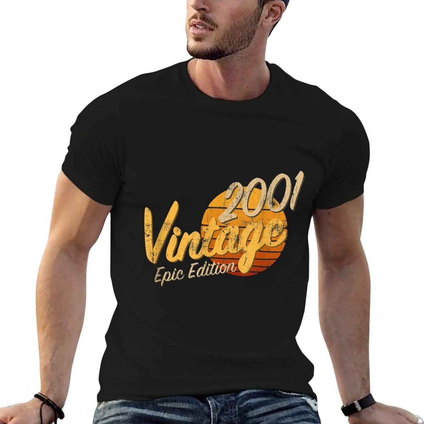 21st Birthday Vintage 2001 Born in 2001 21 Birthday High-quality Stitching T-Shirt