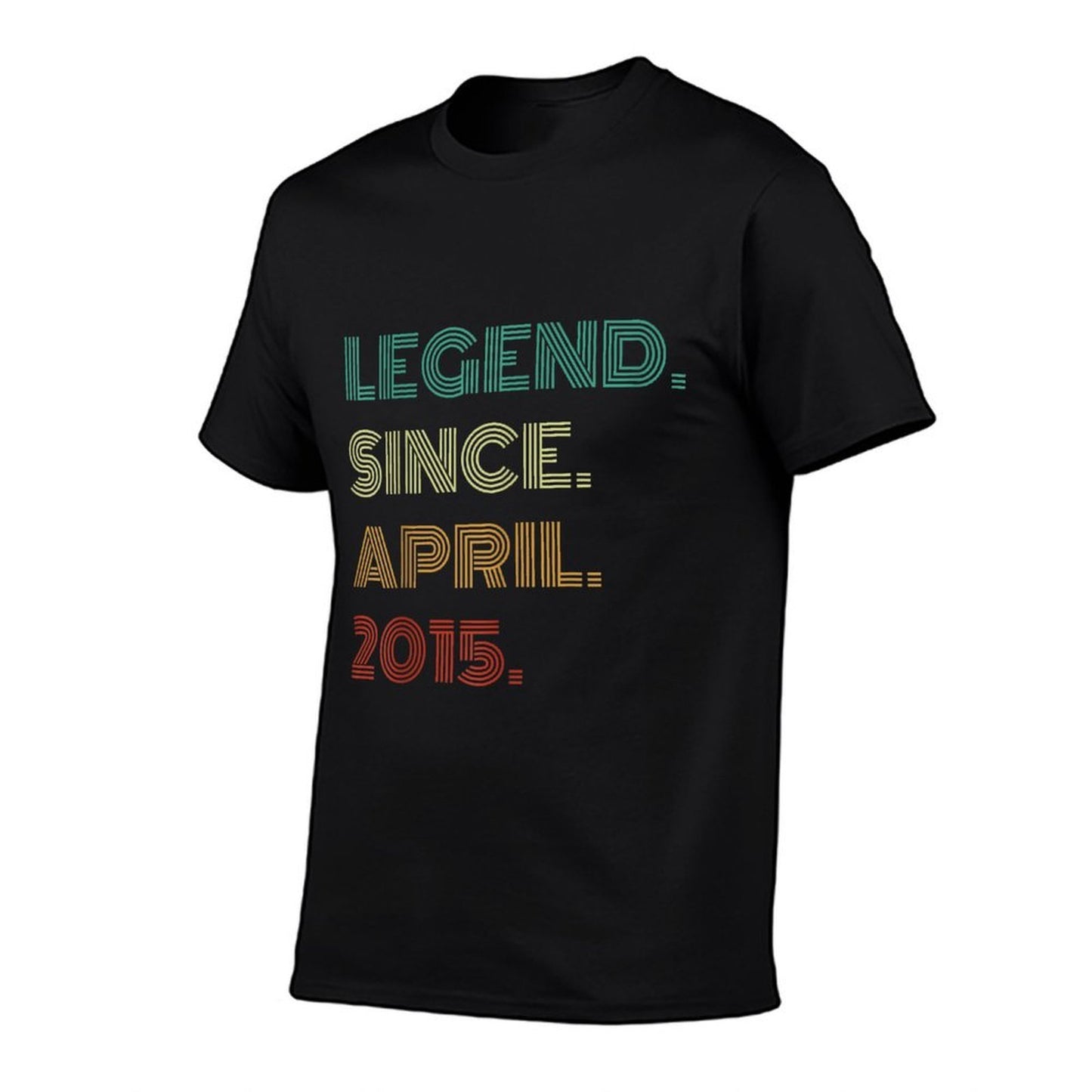 10 Years Old Legend Since April 2015 10th Birthday Rolled Sleeves T-Shirt