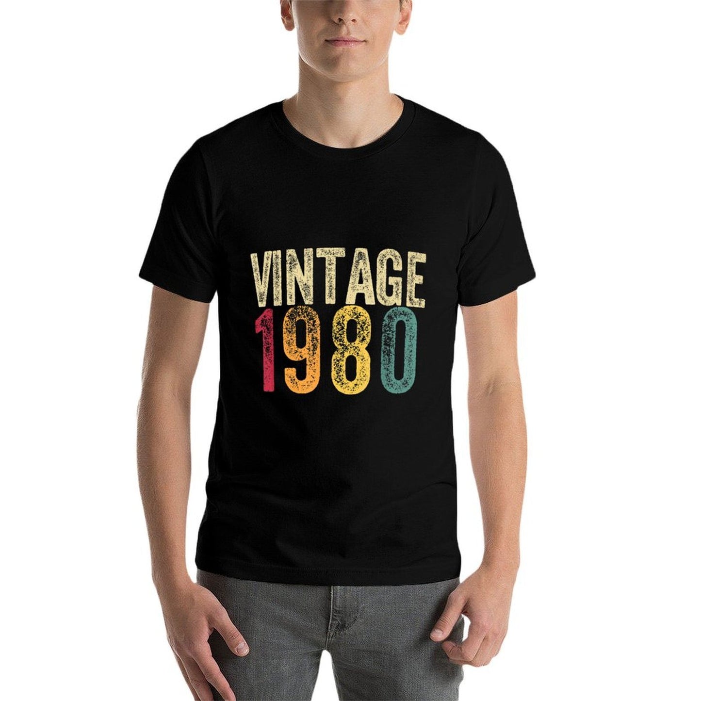 40th Birthday Gift 1980 40 Funny Retro Vintage Mens Womens Affordable Price T-Shirt