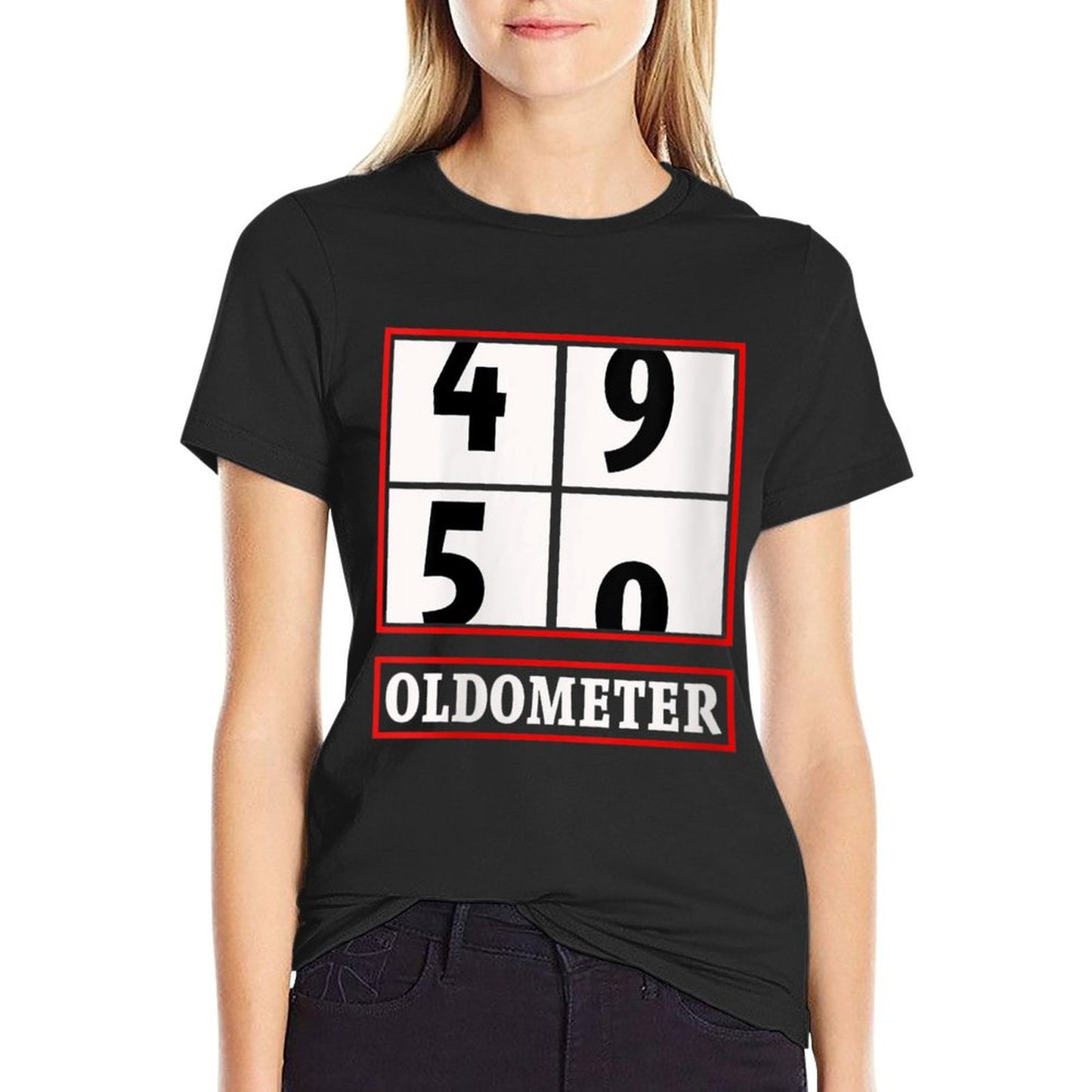 Womens 50th Birthday 50 Year Oldometer Gift Moisture-wicking T-Shirt