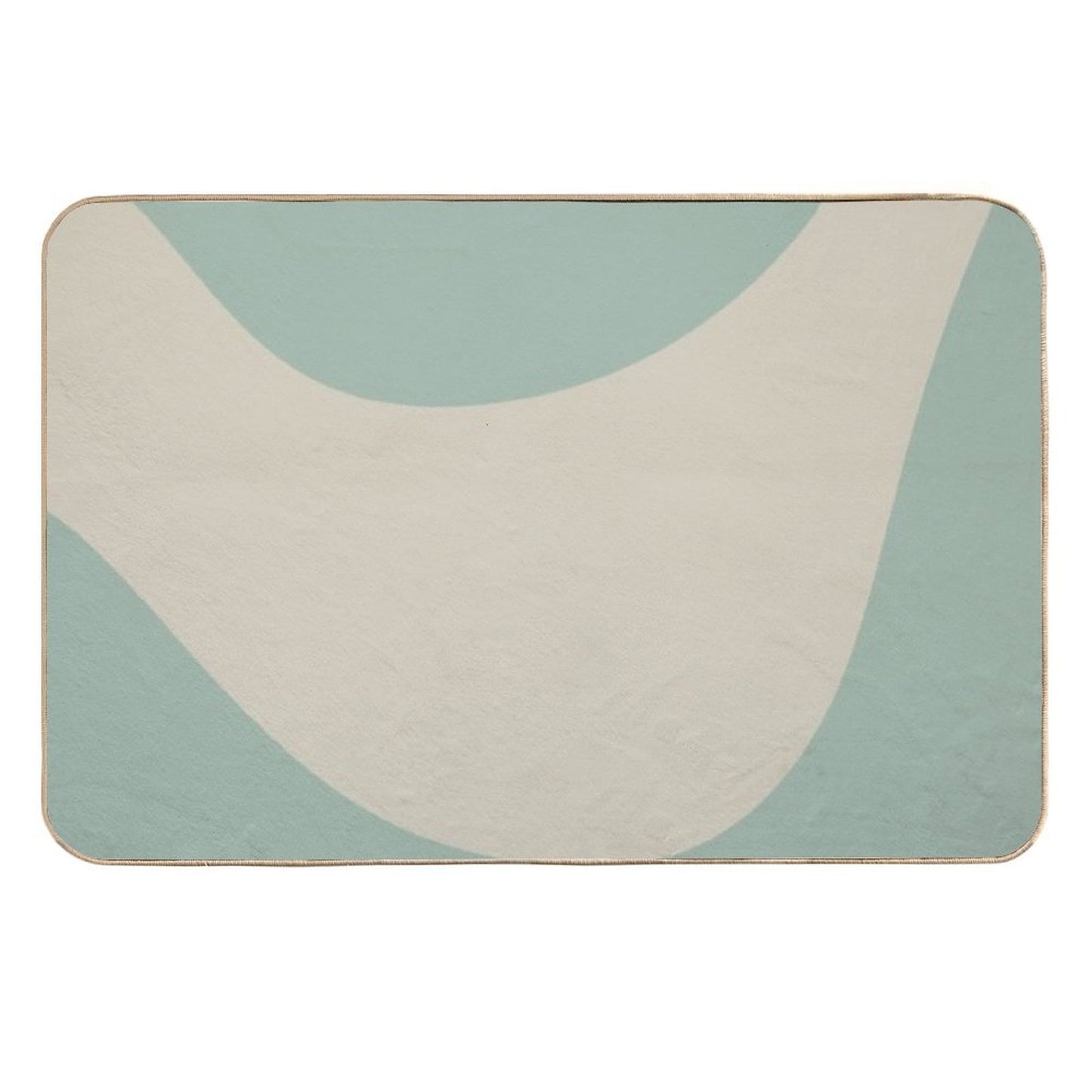 Mara Smooth Minimalist Abstract Pattern in Vintage Celadon Blue High-Traffic Bath Mat