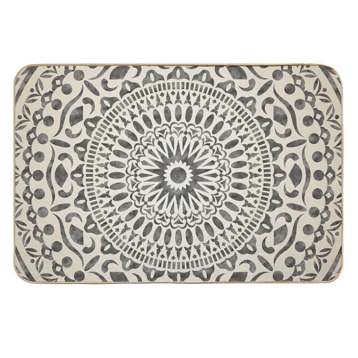 Watercolor Mandala Mandala5w High-Traffic Bath Mat