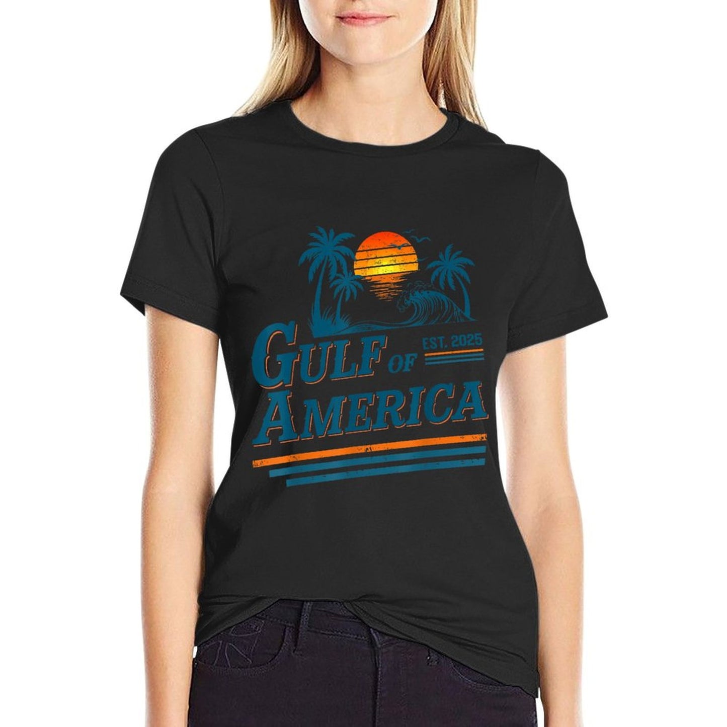 Retro Vintage Gulf Of US America 2025 American Gifts Soft T-Shirt