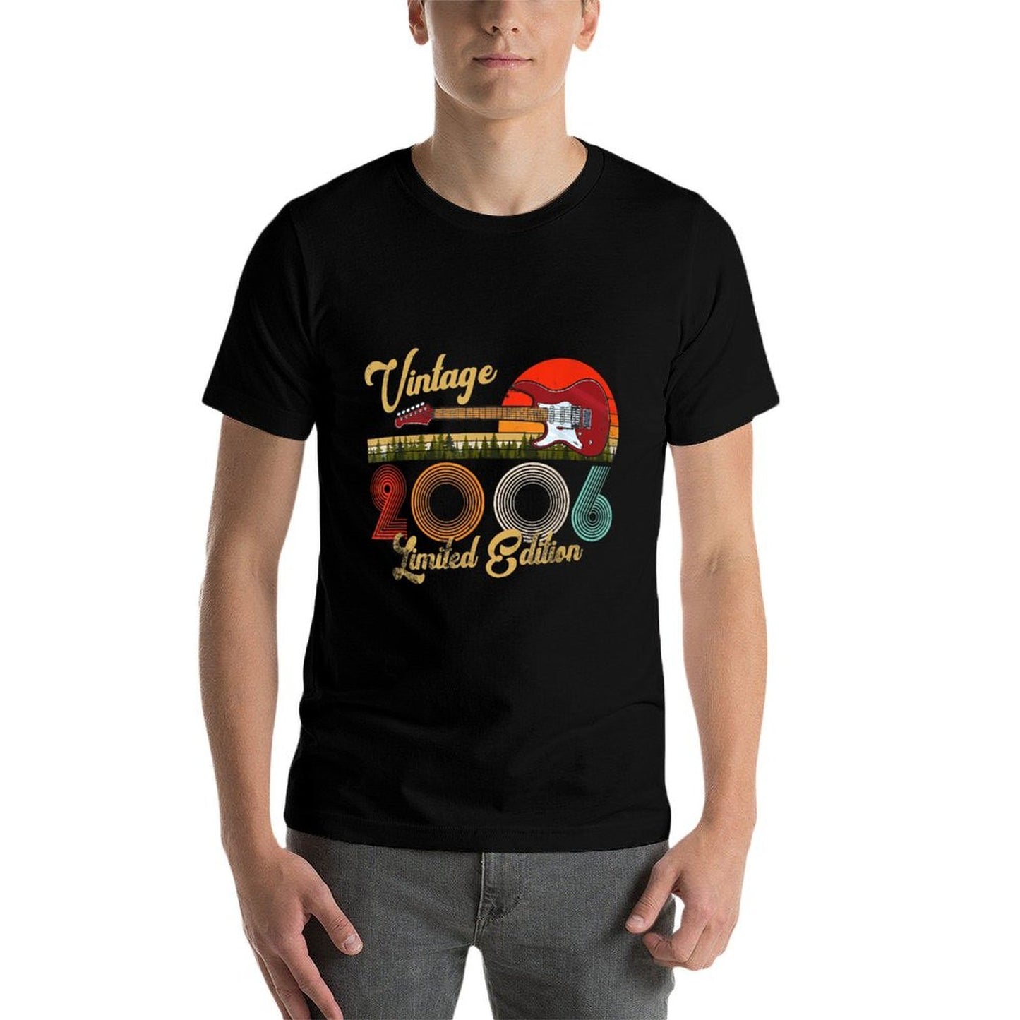 17 Year Old Gift Vintage 2006 Guitar Player 17th Birthday Odor-resistant T-Shirt
