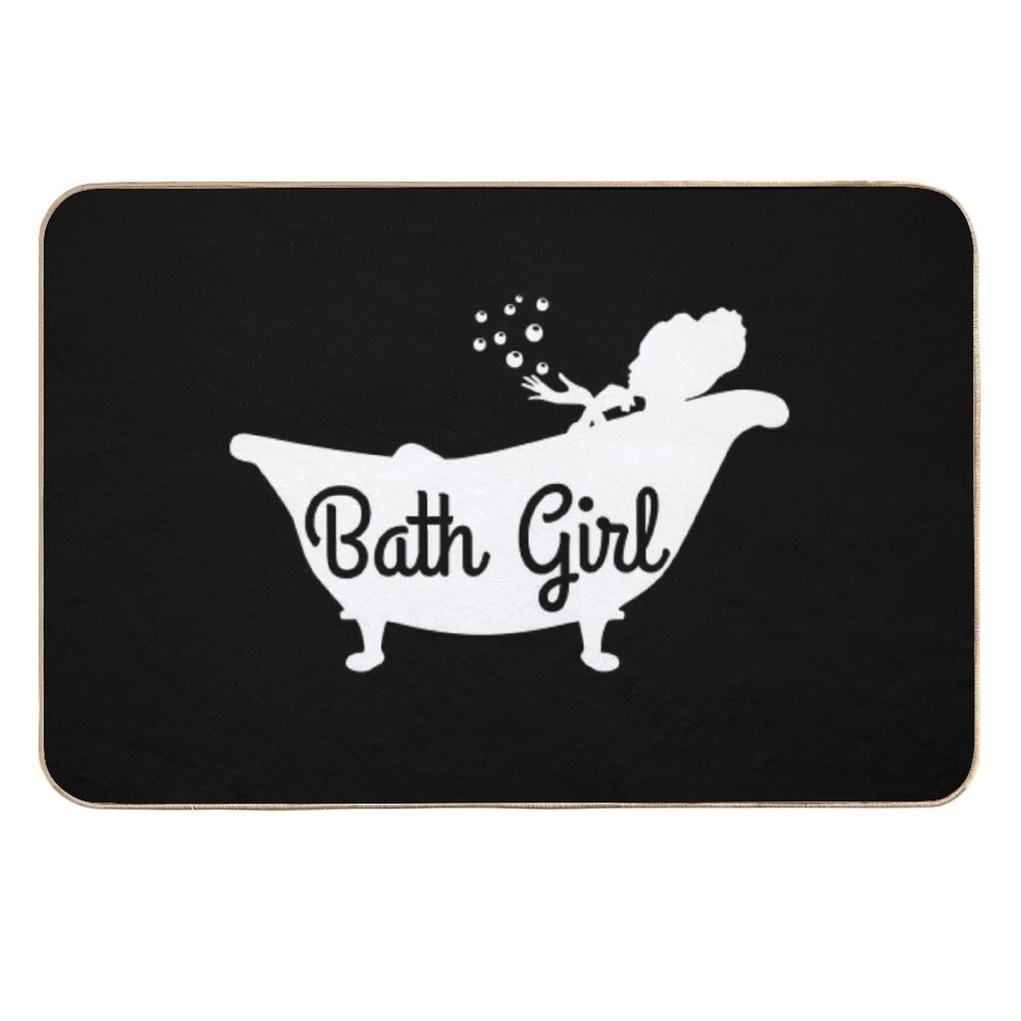 Cute Bath Girl Pun for A Bad Girl Pet-Safe Bath Mat