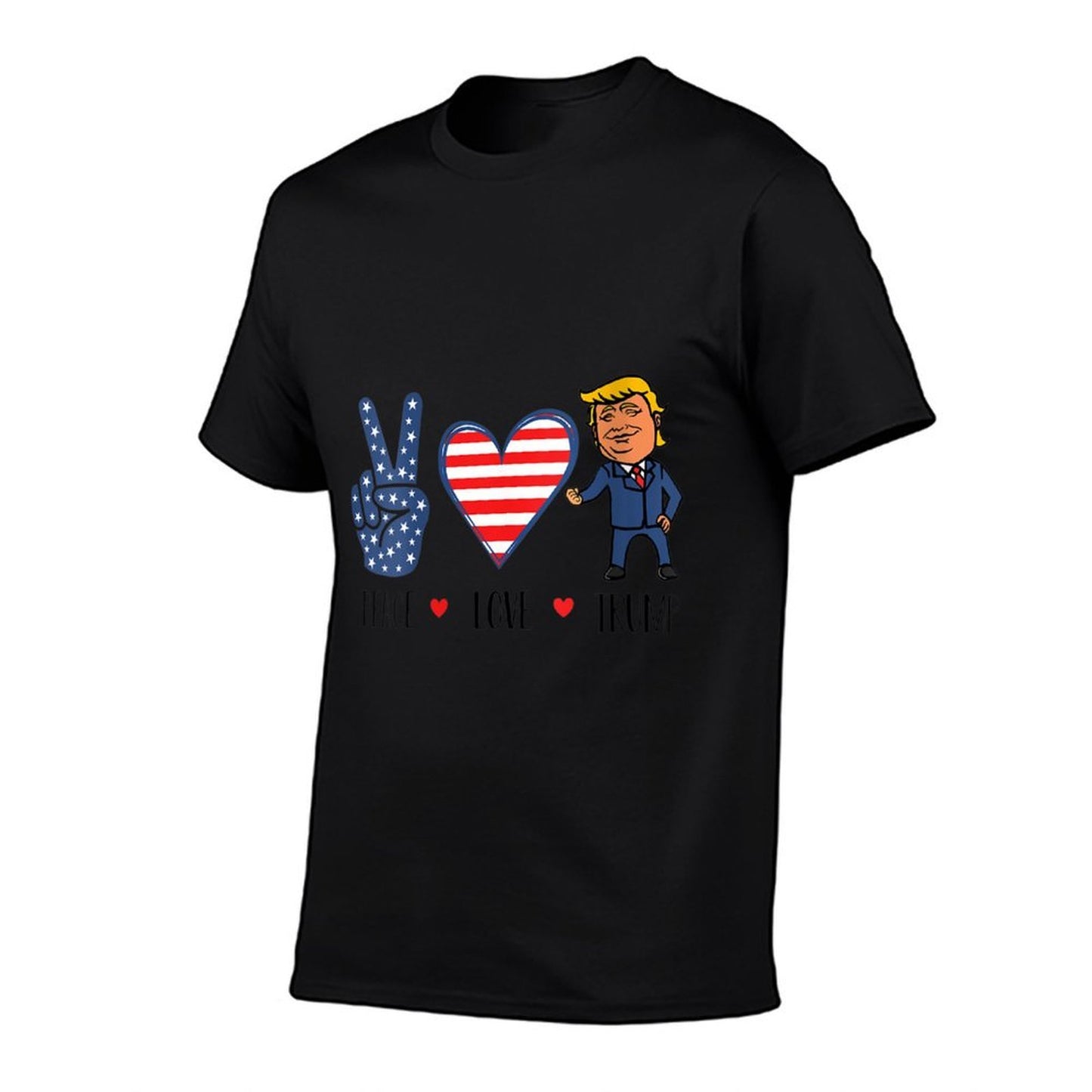 Womens Peace Love Donald Trump Cute America Vote Election 2020 Odor-resistant T-Shirt
