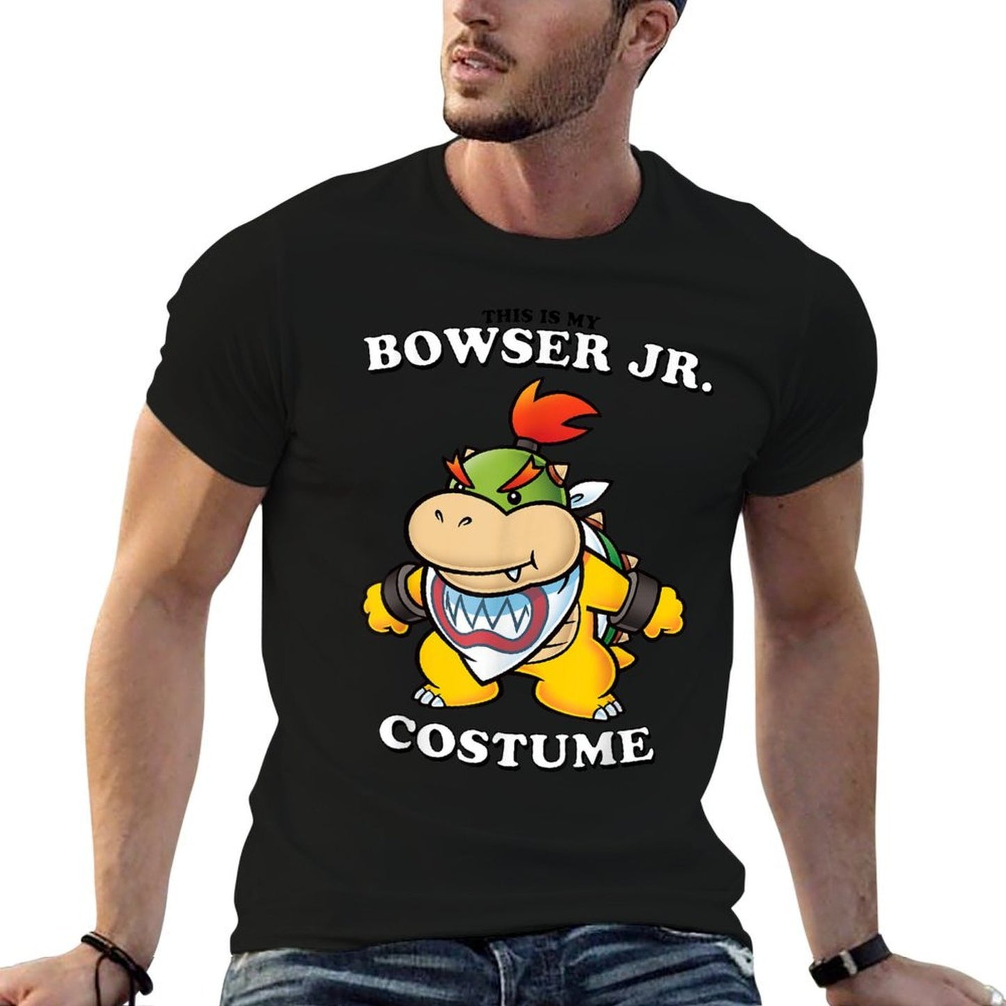 Super Mario Bros Halloween This Is My Bowser Jr. Costume Polyester Blend T-Shirt