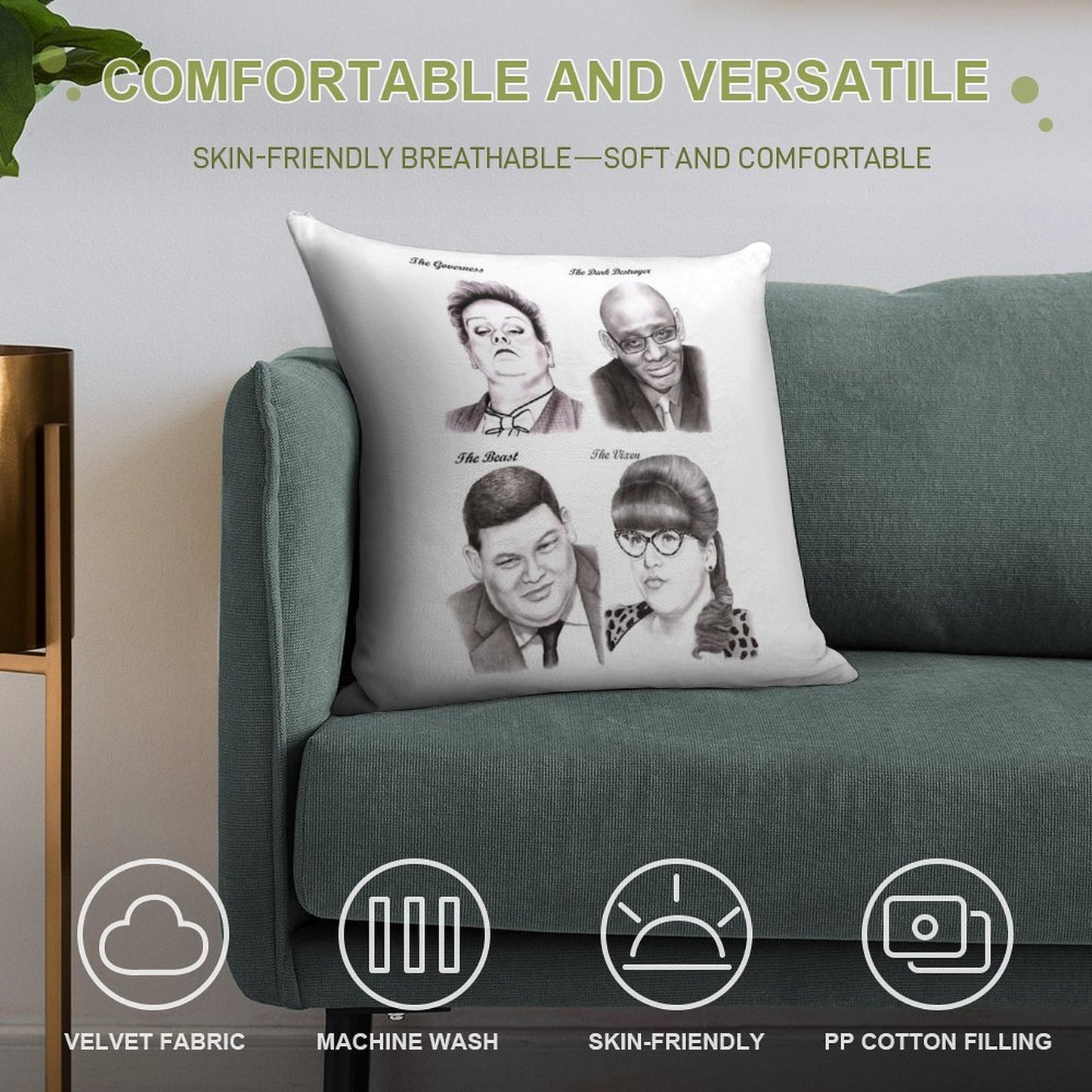 The Chasers Soft Luxury Feel Throw Pillow