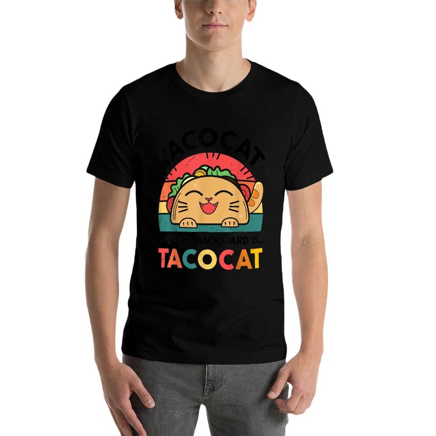 Taco Cat-Shirt Boy Spelled Backward Mexican Tuesday Funny Tagless Design T-Shirt