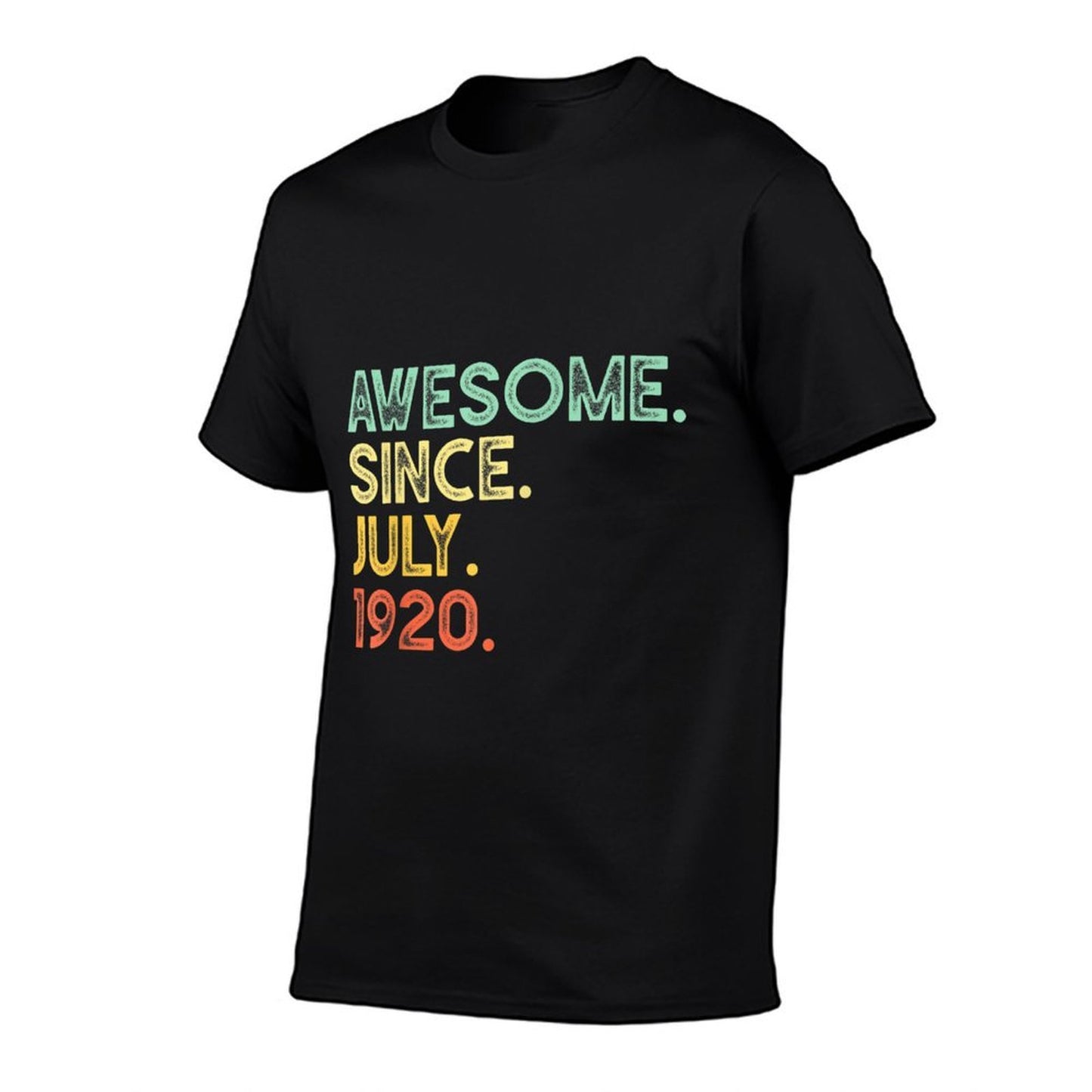 100 Years Old Awesome July 1920 100th Birthday Gift Heathered Texture T-Shirt