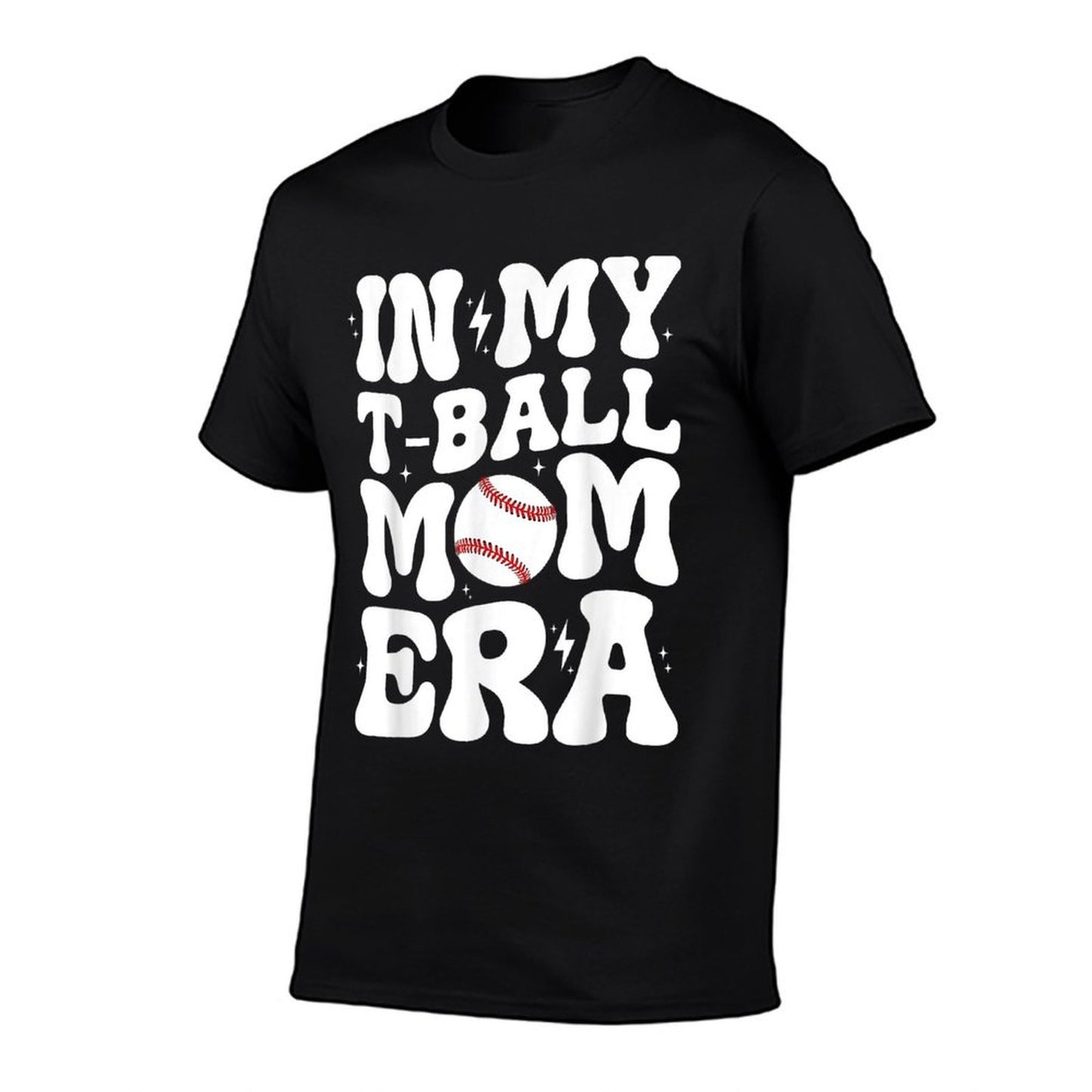 In My T Ball Mom Era Groovy Funny Ball Mom Mother's Day Vintage-inspired T-Shirt