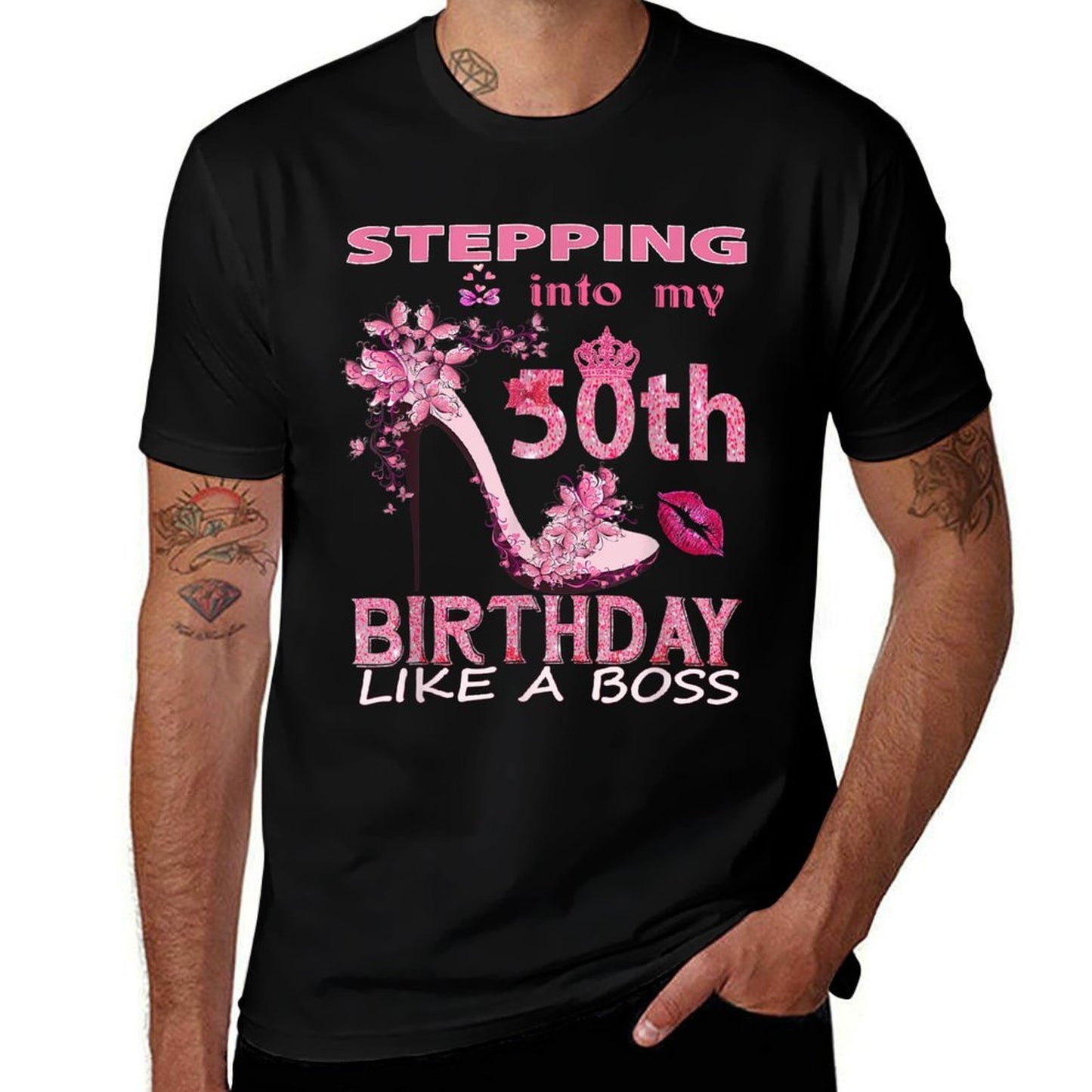 Stepping Into My 50th Birthday Graphic-printed T-Shirt