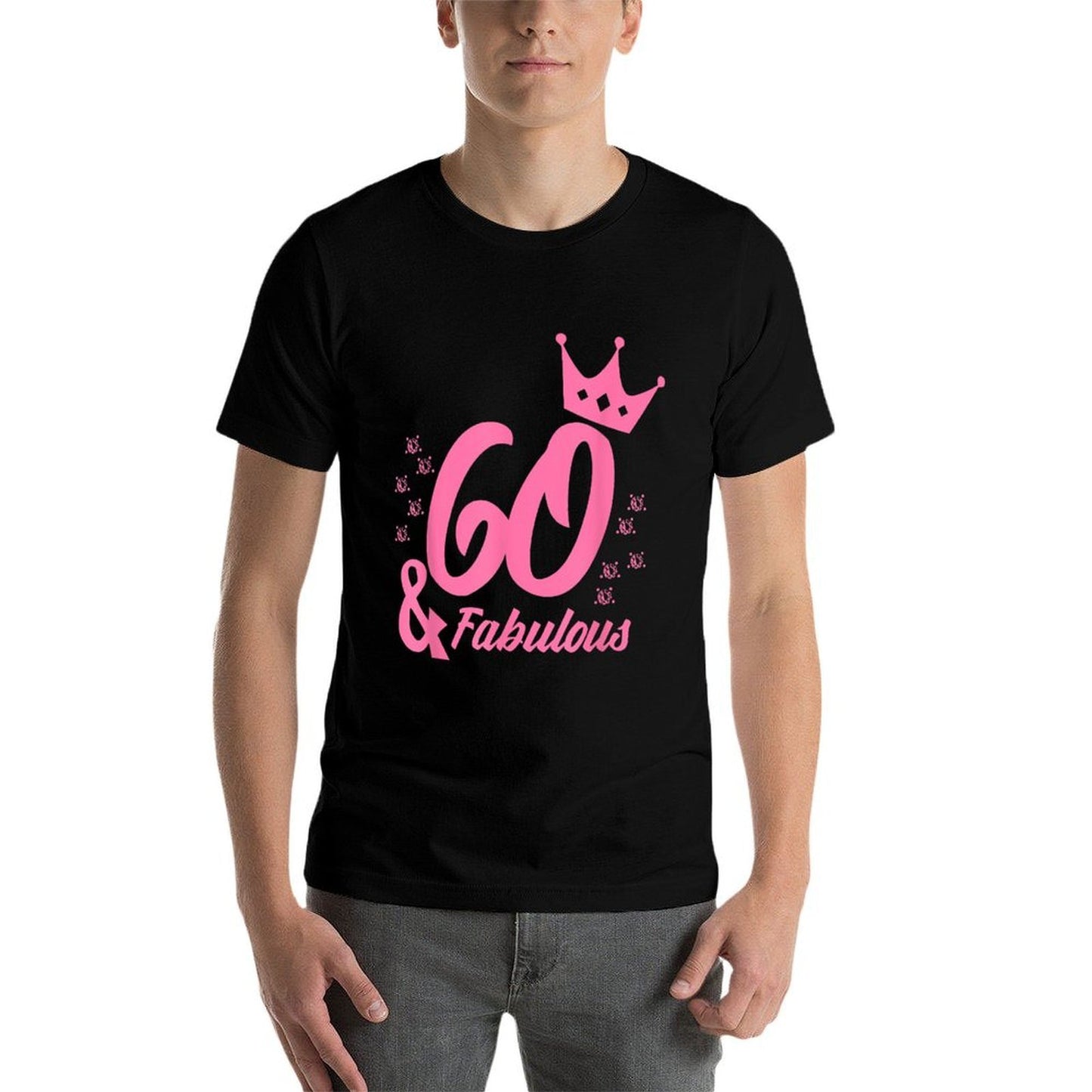 60 & Fabulous 60th Birthday Diamond 1958 T-shirt Heathered Texture T-Shirt