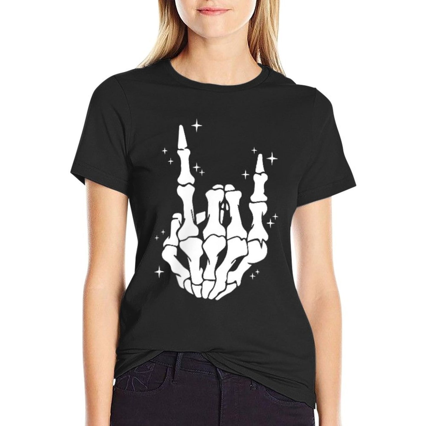 (2 Sided) Skeleton Just A Dad Who Always Came Back With Milk High-quality Stitching T-Shirt