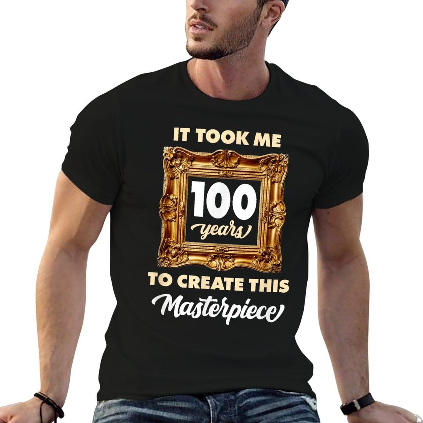 100 Year Old Funny Joke Humorous Gag 100th Birthday Heathered Texture T-Shirt