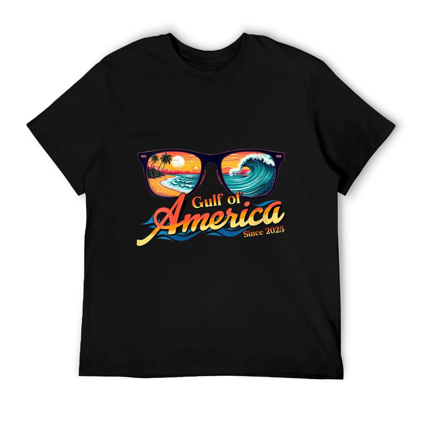 Womens Gulf Of USA America Sunglasses Welcome To America's Gulf V-Neck Odor-resistant T-Shirt