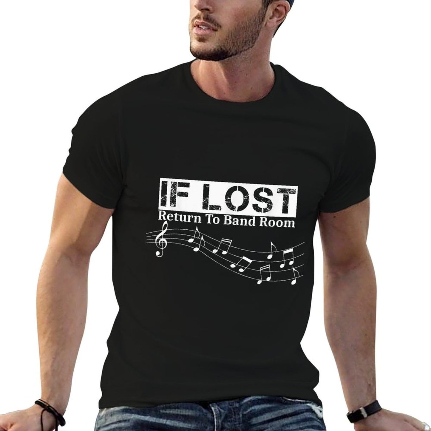 If Lost Return To Band Room Funny Marching Band Quick-drying T-Shirt