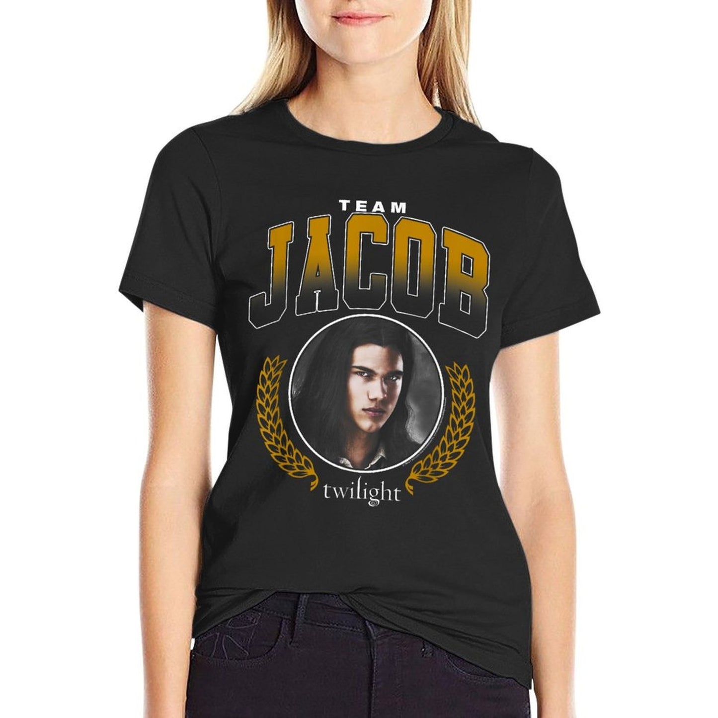 Twilight Team Jacob Portrait Summer-ready Fabric T-Shirt