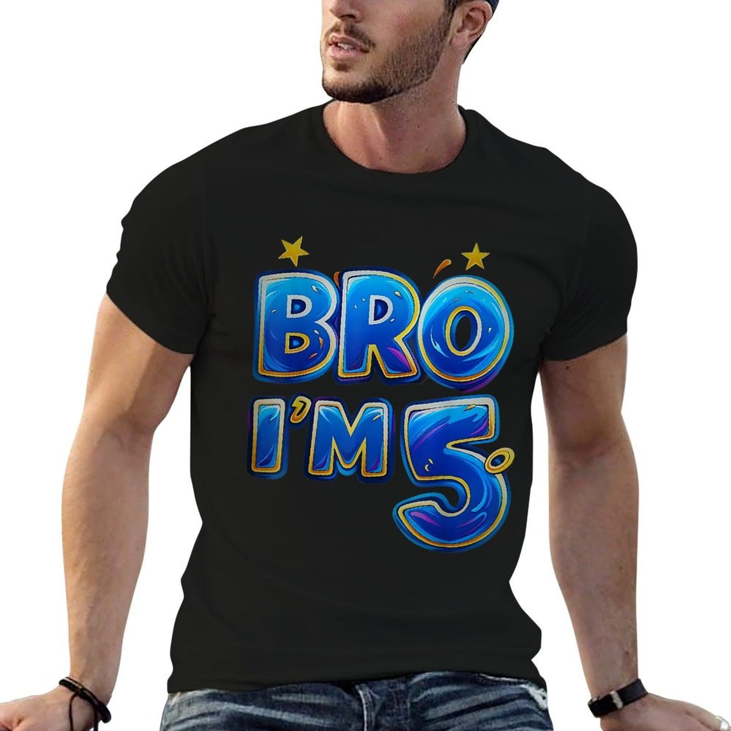 5th Birthday Boy Bro I'm 5 Years Old Party Lightweight T-Shirt
