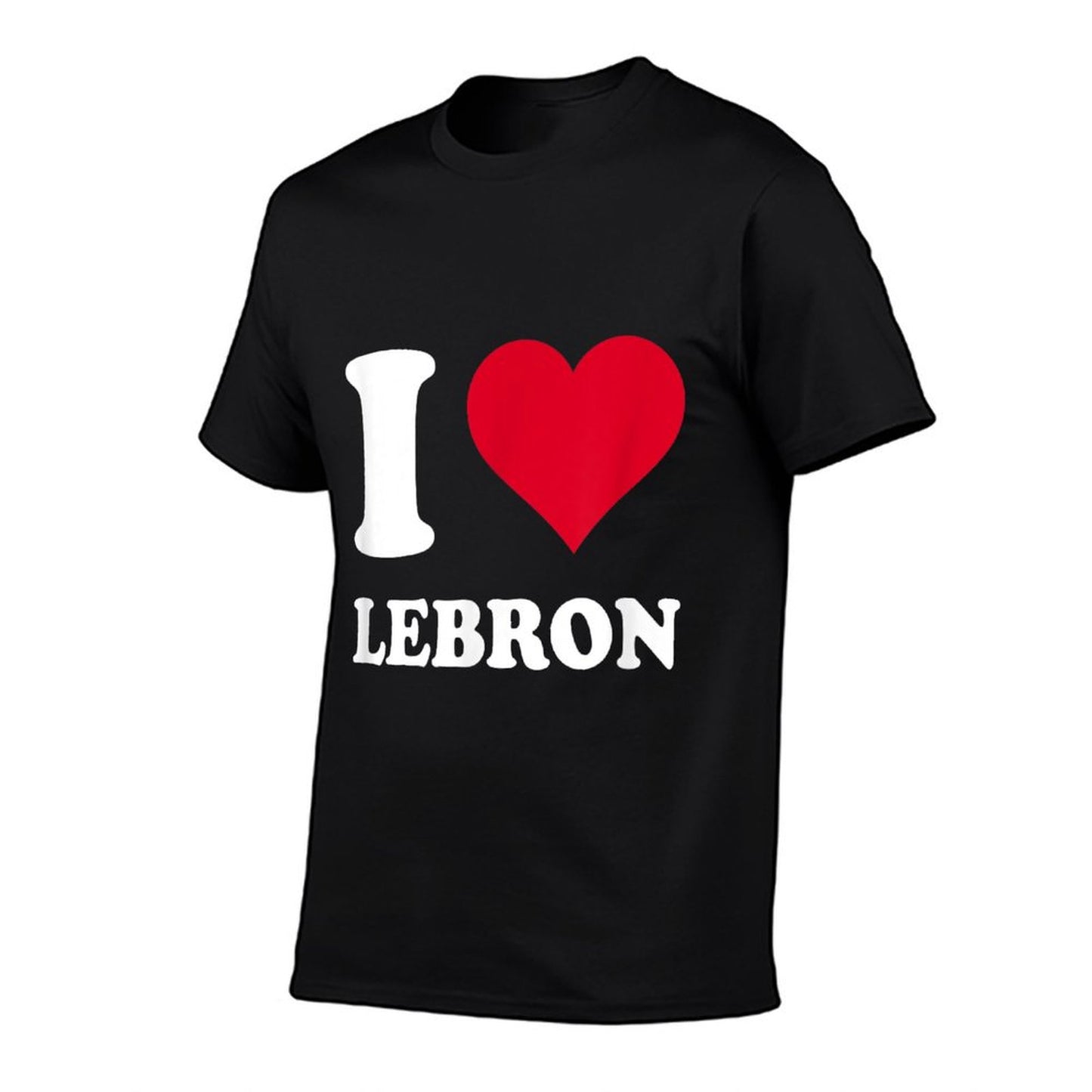 Red Heart I Love Lebron Trendy Pattern T-Shirt