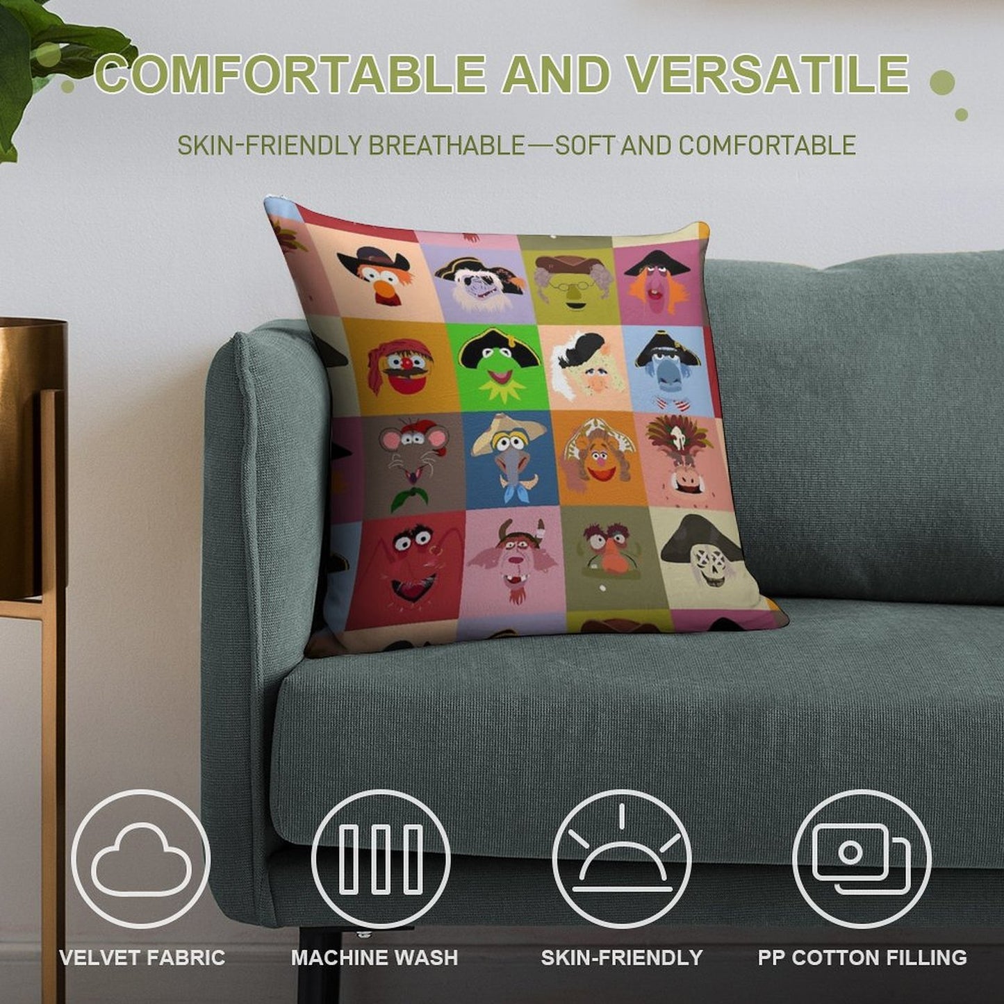 Treasure Island Pirates Soft Durable Construction Throw Pillow