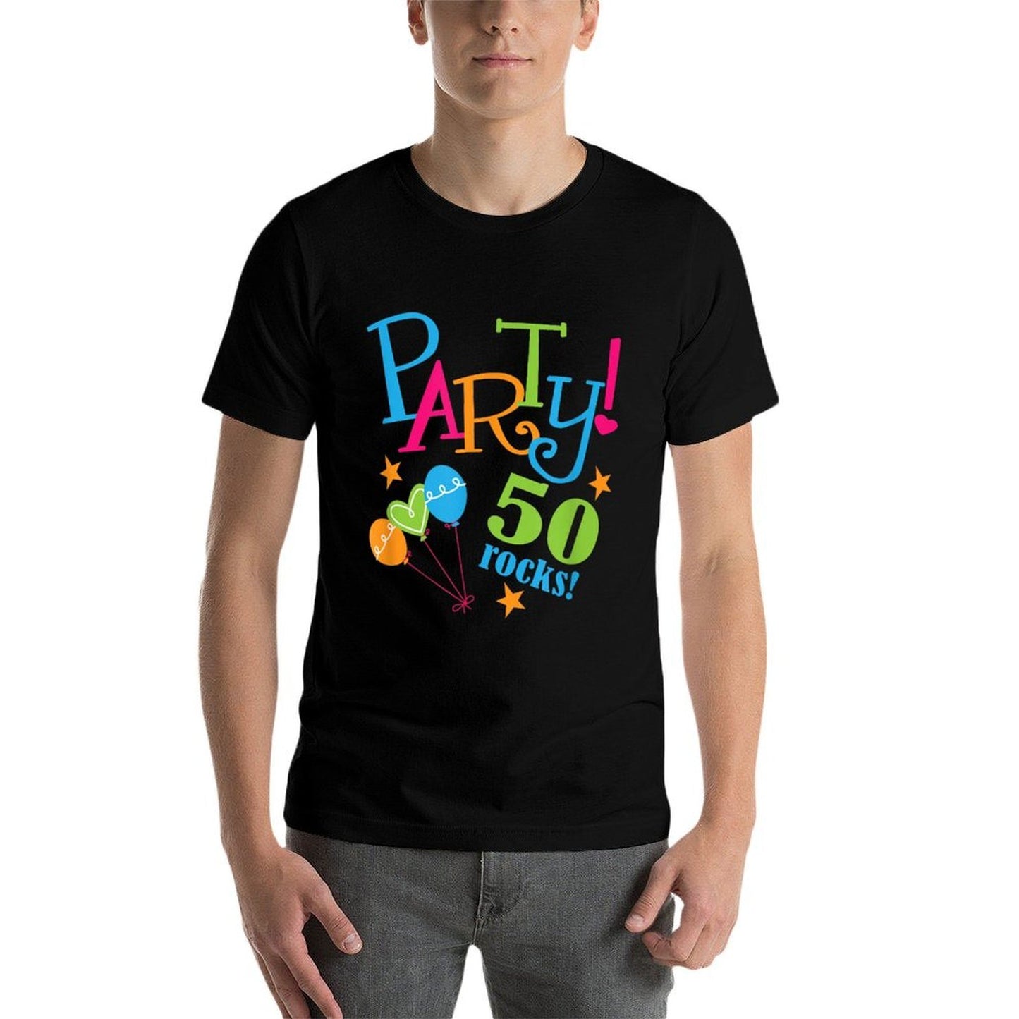 50th Birthday Funny 50 Rocks Party Photo Vintage-inspired T-Shirt