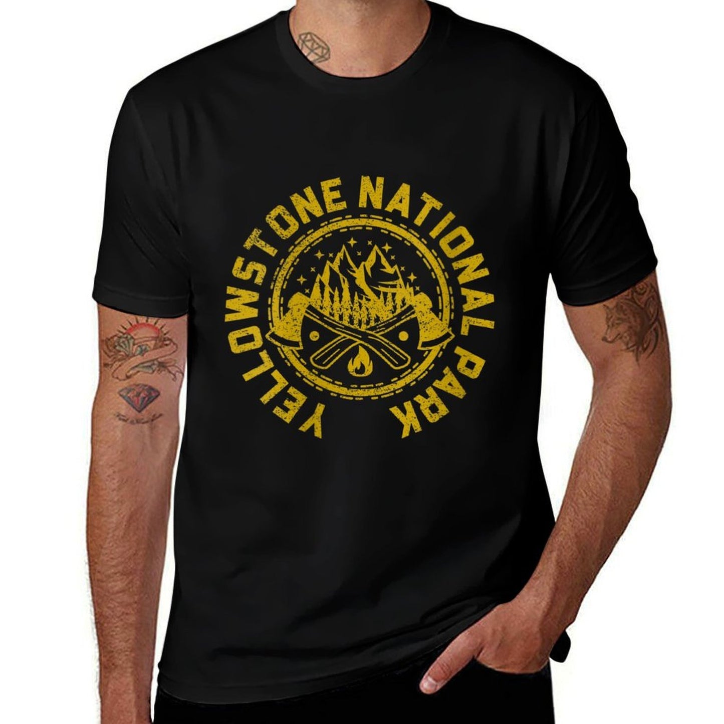 Womens Twilight Mountain Views Yellowstone National Park Classic T-Shirt