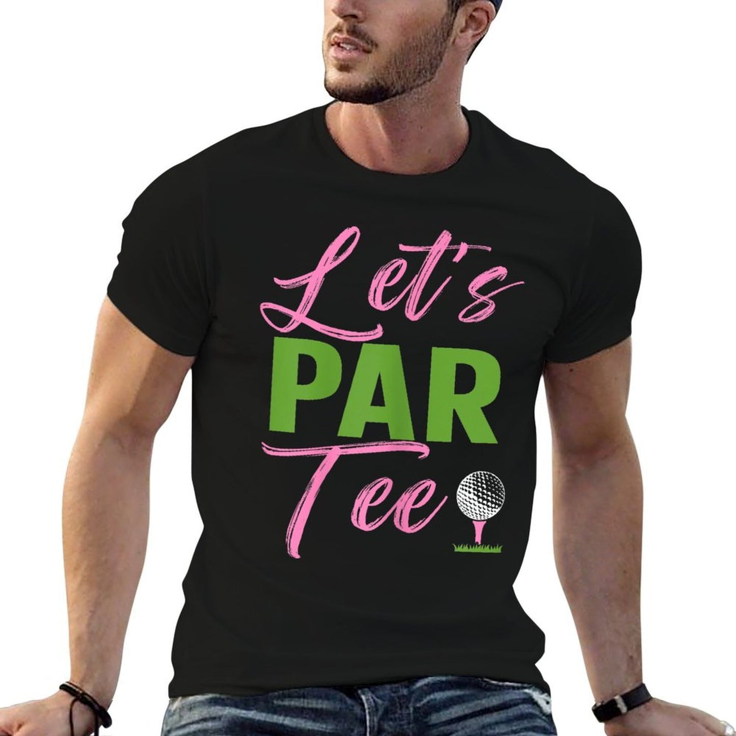 Womens Let's Par Funny Golf Golfer Girl Women Golfing Party Polyester Blend T-Shirt