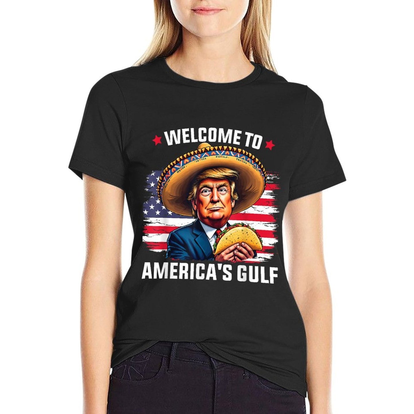 Welcome To America's Gulf of United States of America Trump Easy-care T-Shirt