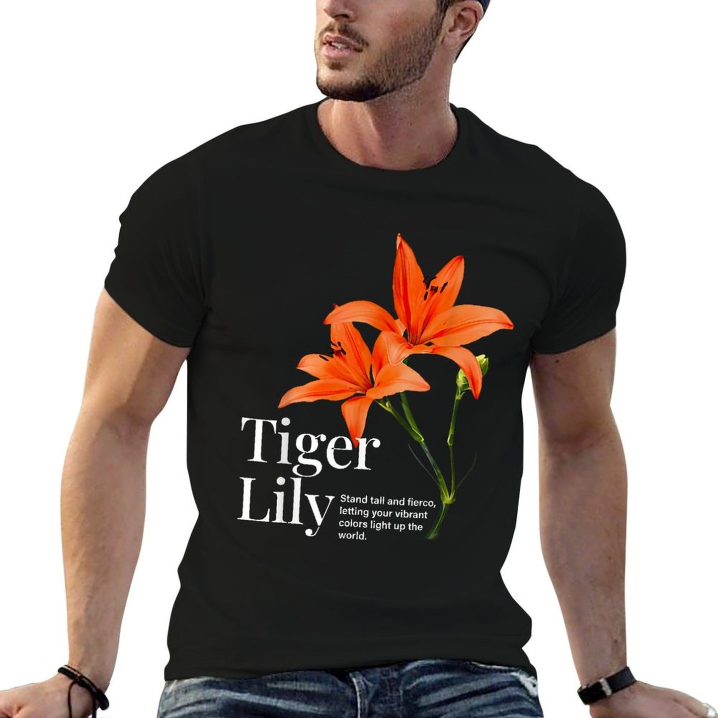 Vintage Tiger Lily Flower Aesthetic Gardening Nature Lover Comfortable T-Shirt